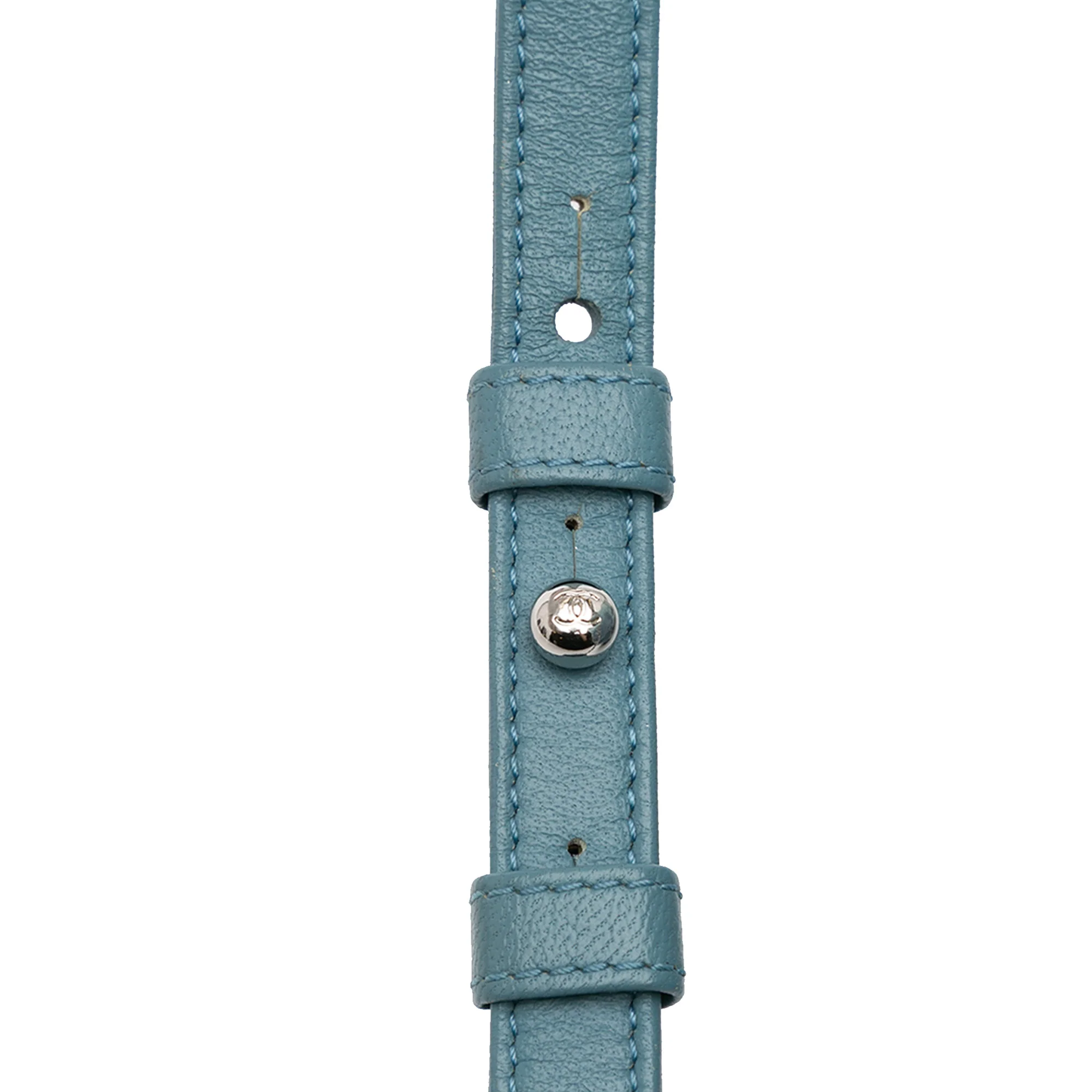 Chanel | Pre-Owned Mini Sequins and Lambskin Waterfall Backpack | Blue/Light Blue - Image 3