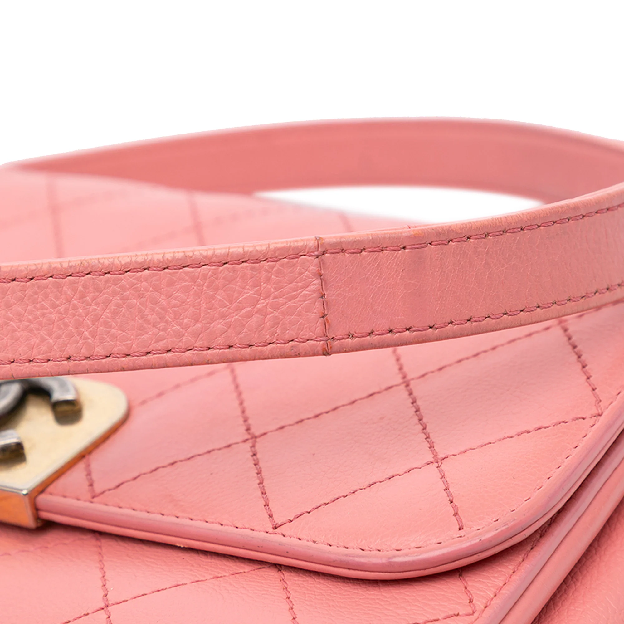 Chanel | Pre-Owned Quilted Calfskin Straight Lined Flap - II | Pink - Image 4