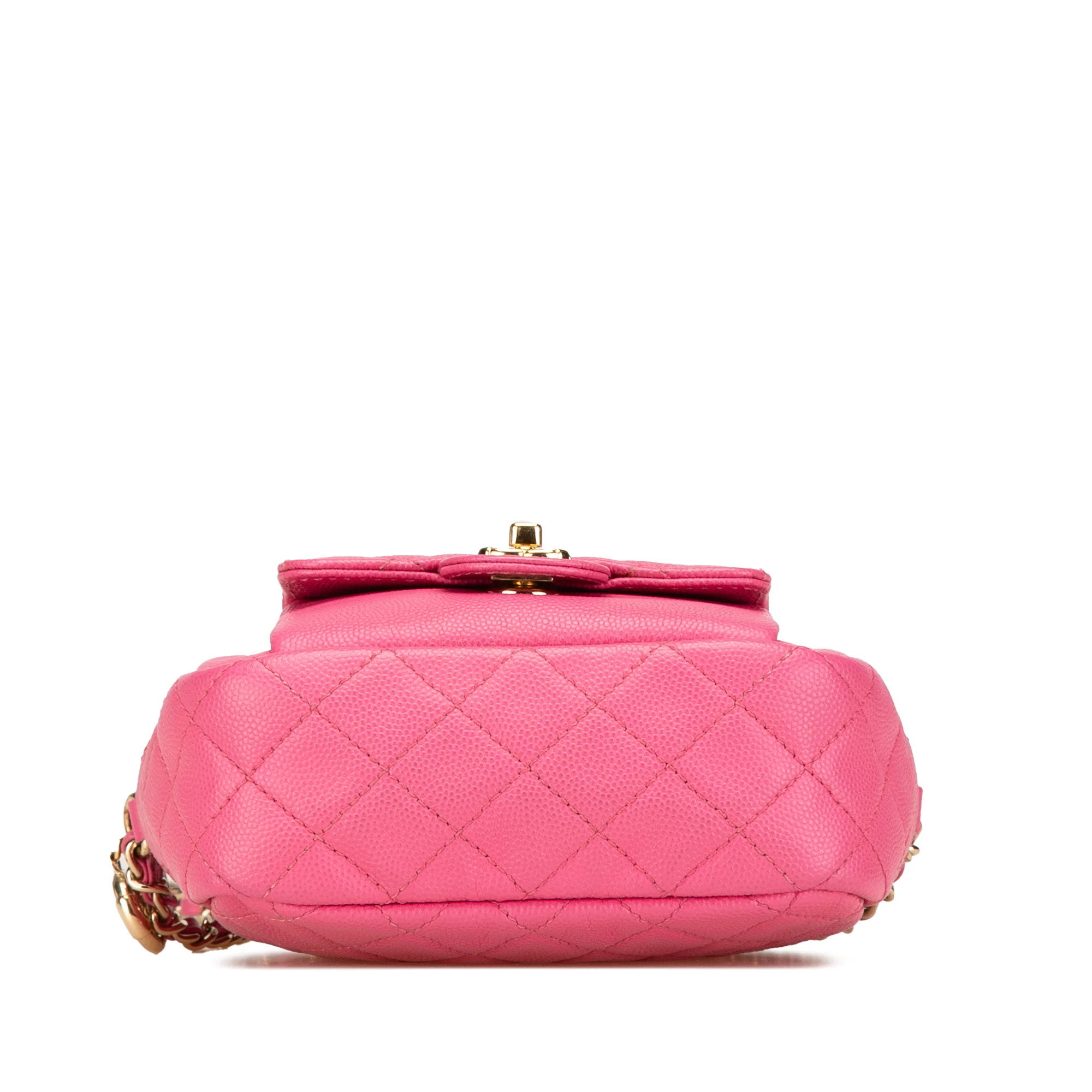 Chanel | Pre-Owned Quilted Caviar CC Day Camera Bag | Pink - Image 3