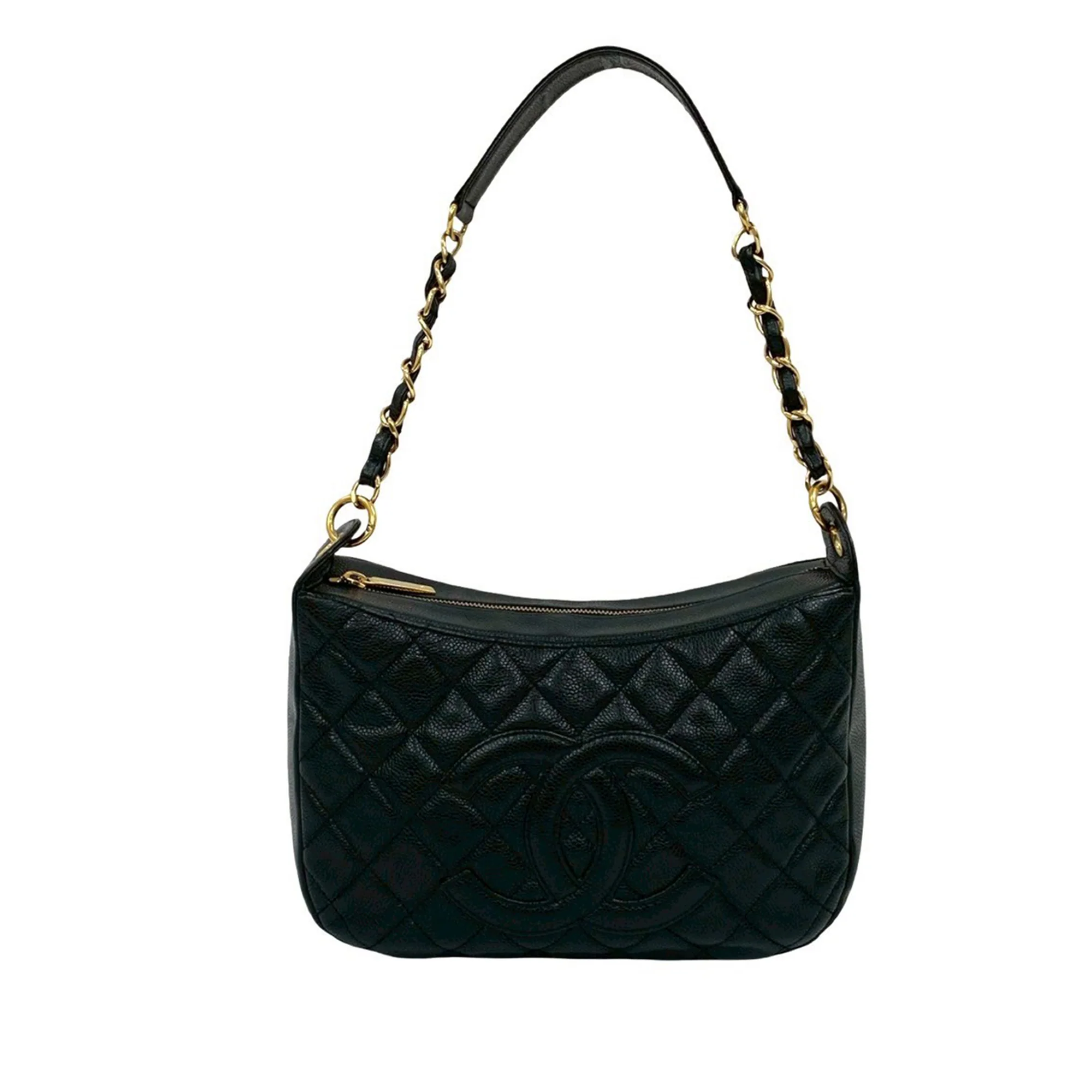 Chanel | Pre-Owned Quilted Caviar Timeless CC Shoulder Bag | Black