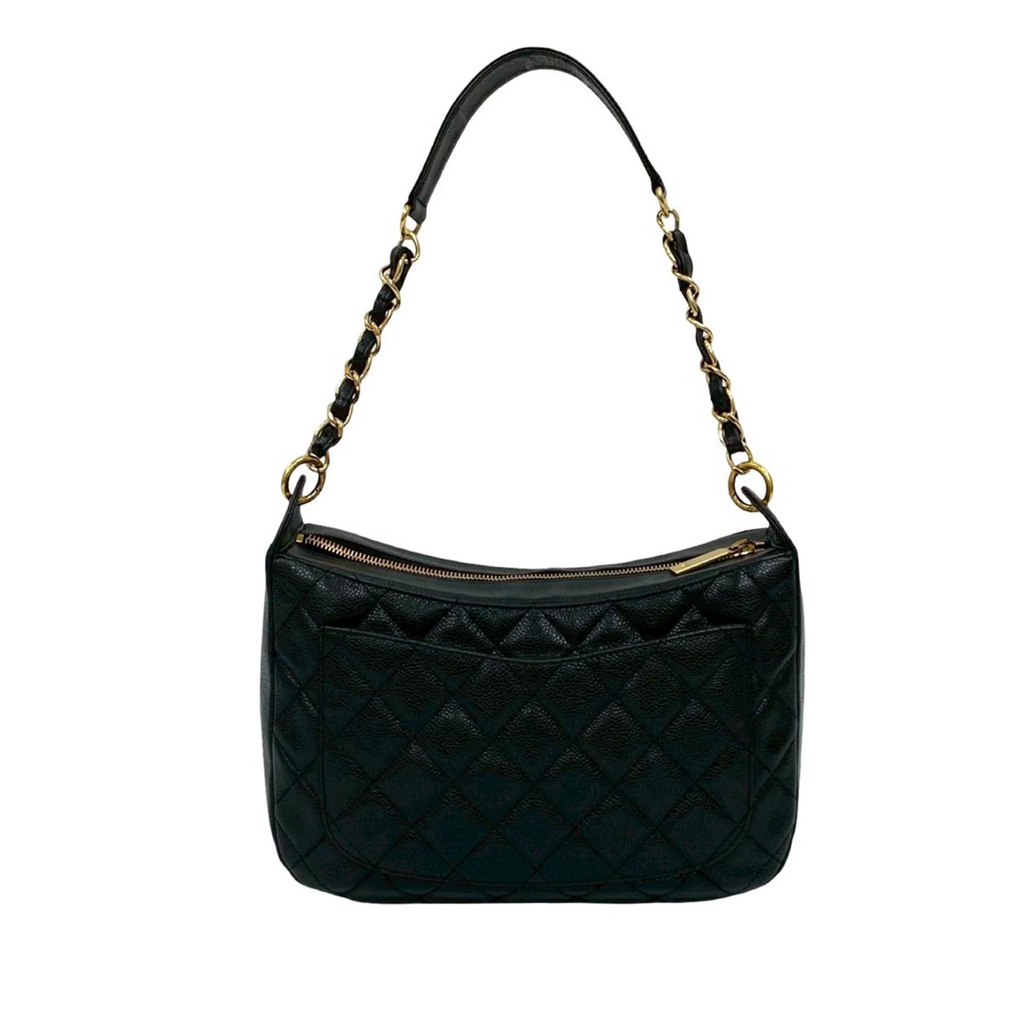 Chanel | Pre-Owned Quilted Caviar Timeless CC Shoulder Bag | Black - Image 2