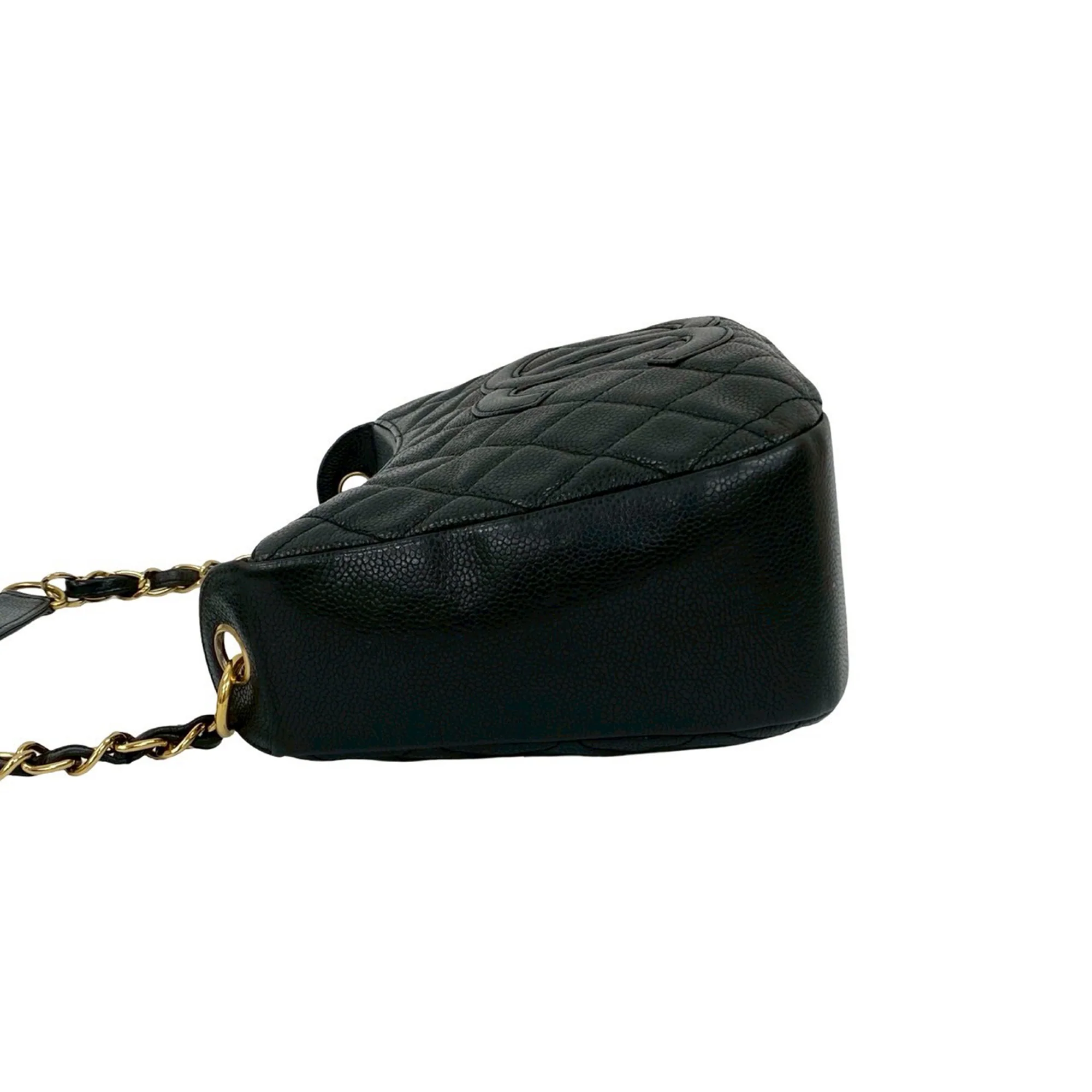 Chanel | Pre-Owned Quilted Caviar Timeless CC Shoulder Bag | Black - Image 7