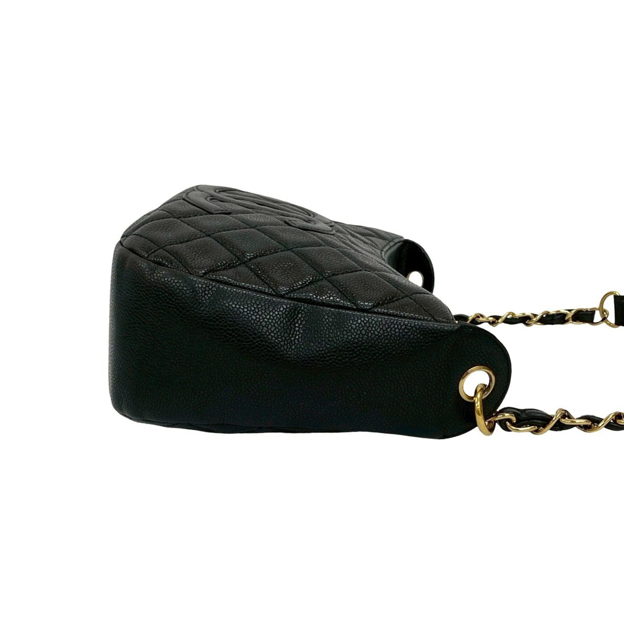 Chanel | Pre-Owned Quilted Caviar Timeless CC Shoulder Bag | Black - Image 8