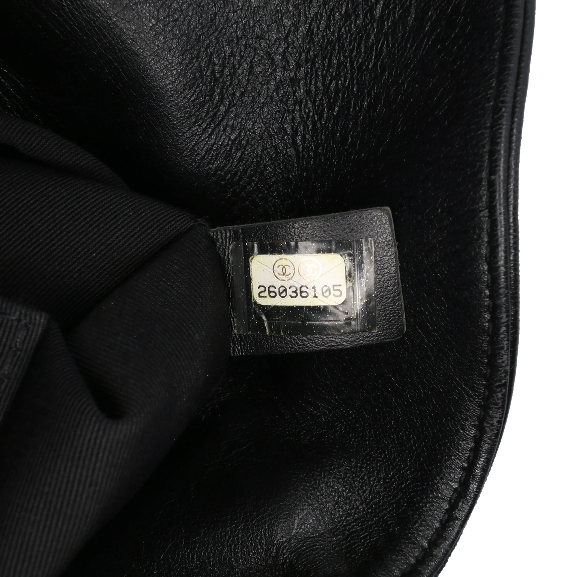 Chanel | Pre-Owned Quilted Chevron Lambskin Handle with Chic Bucket Bag | Black - Image 7