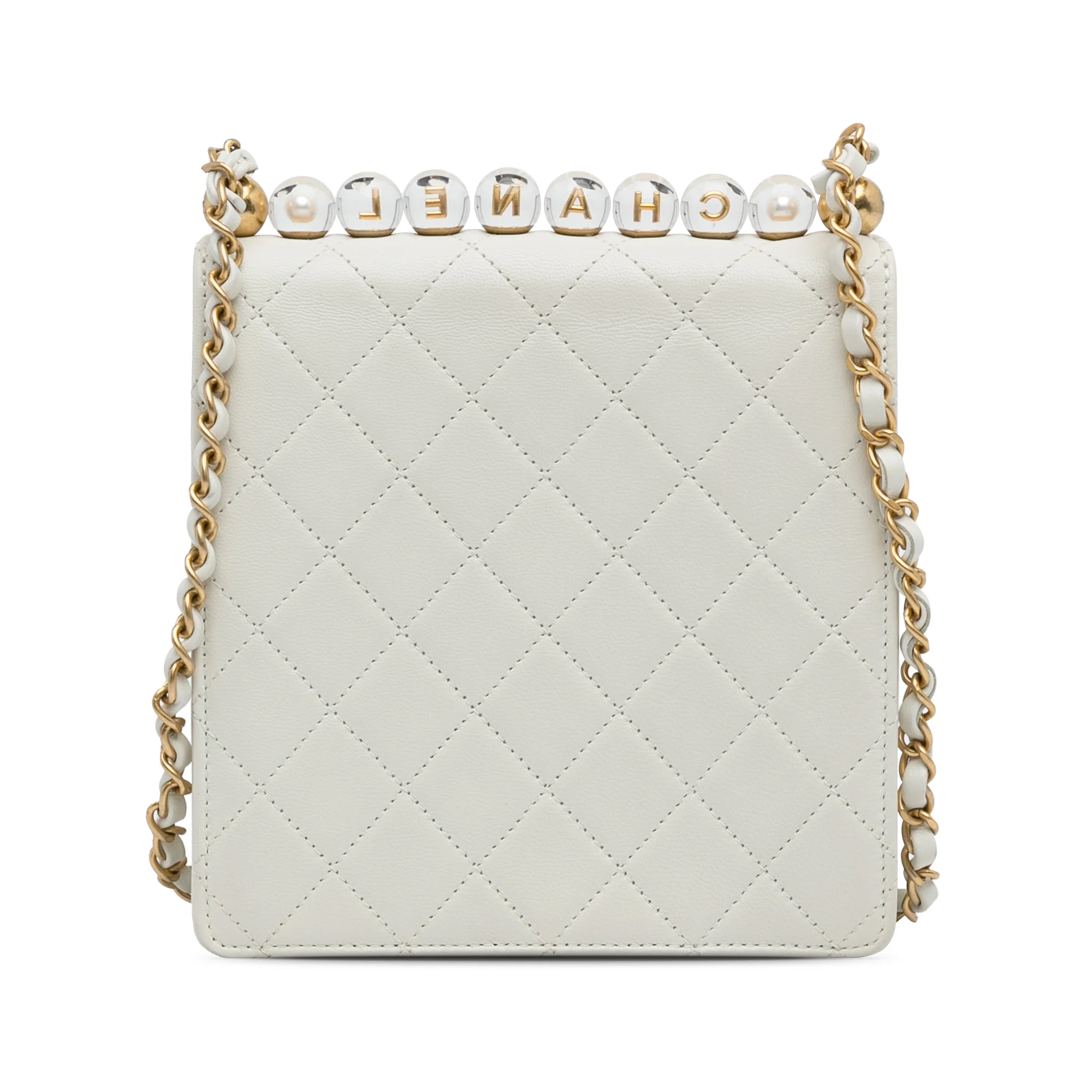 Chanel | Pre-Owned Small Chic Pearls Flap | White - Image 6