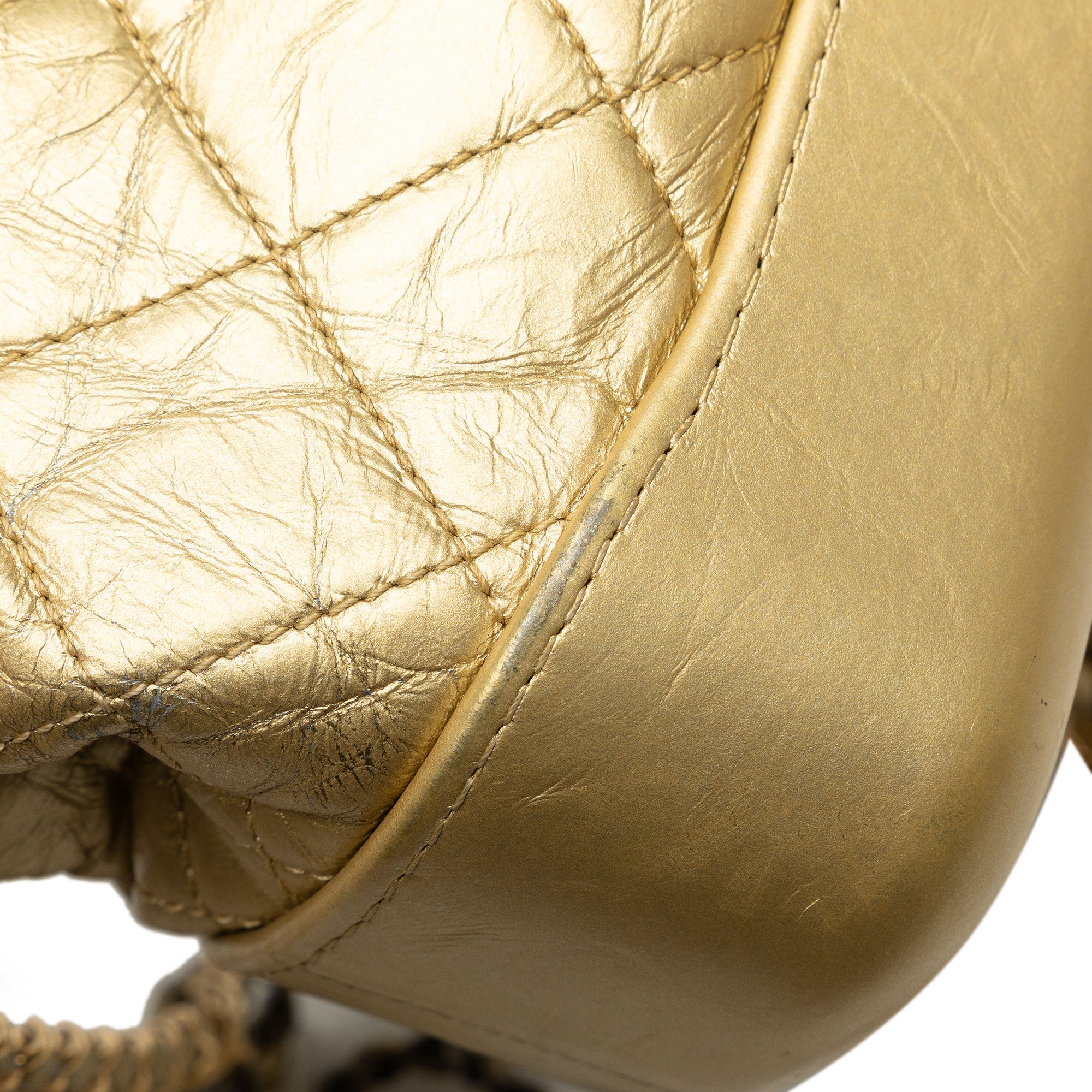 Chanel | Pre-Owned Small Metallic Lambskin Gabrielle Crossbody | Gold - Image 2