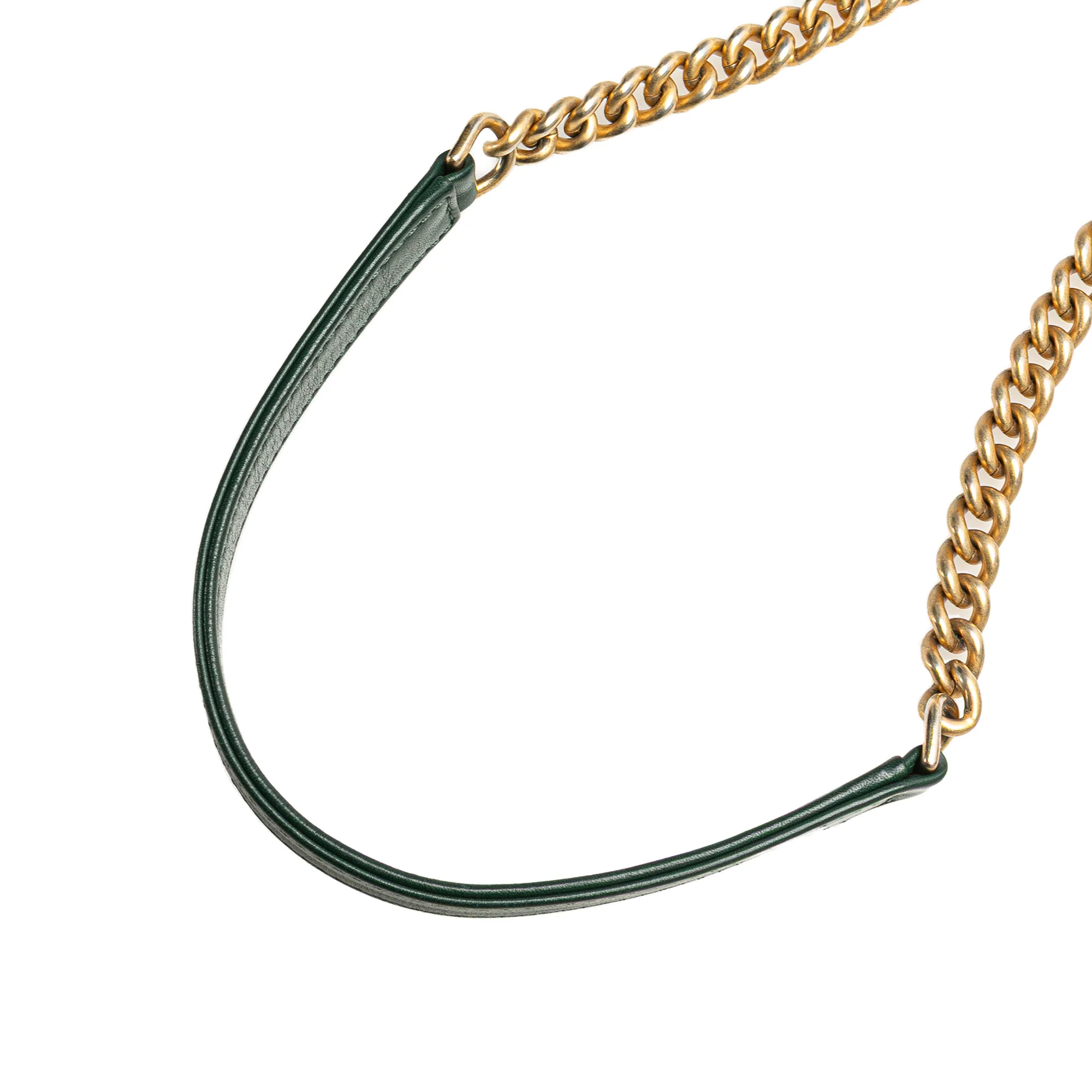 Chanel | Pre-Owned Stitched Calfskin and Grosgrain Button Up Double Zip Camera Bag | Green/Dark Green - Image 3