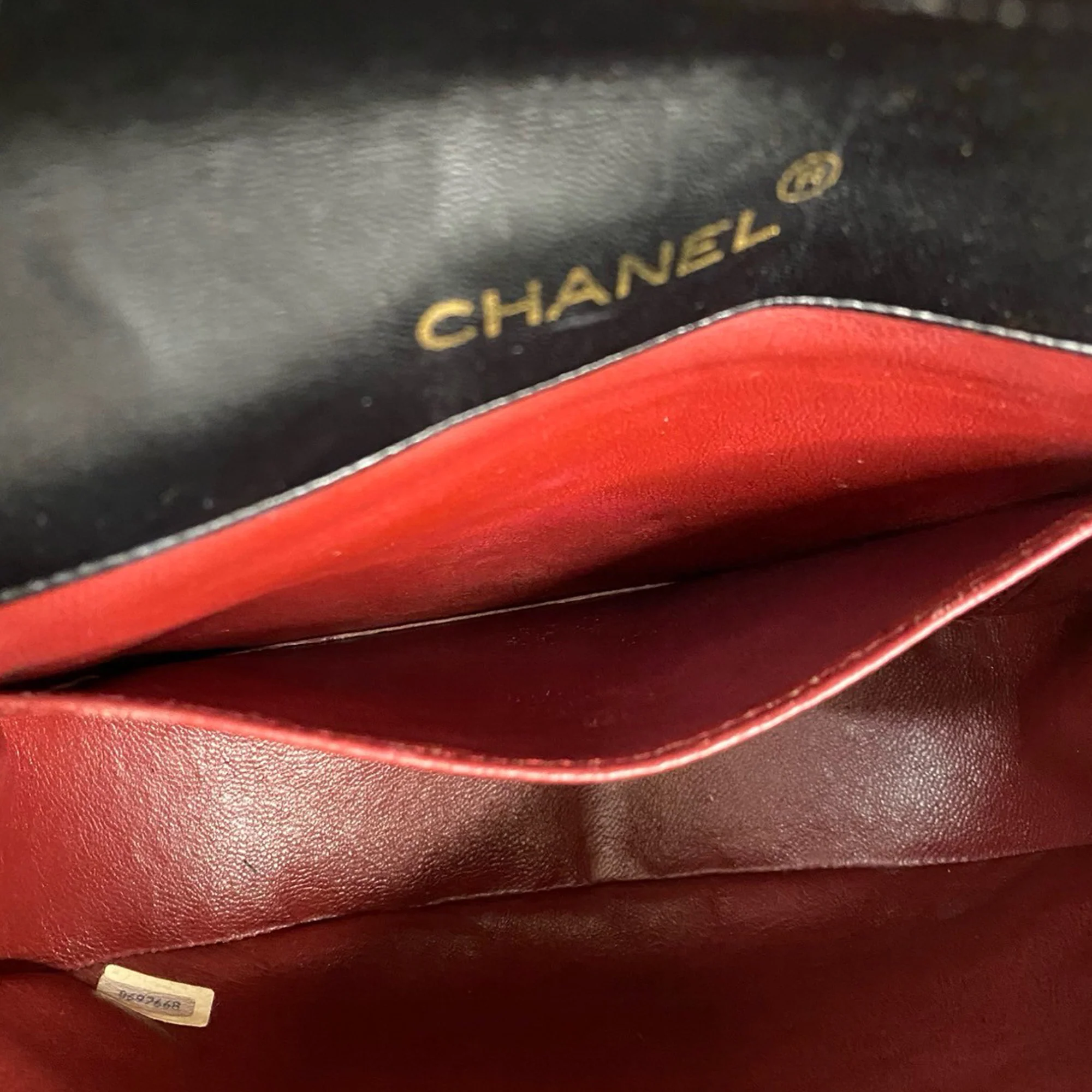 Chanel | Pre-Owned XL CC Quilted Lambskin Round Flap | Black - Image 4