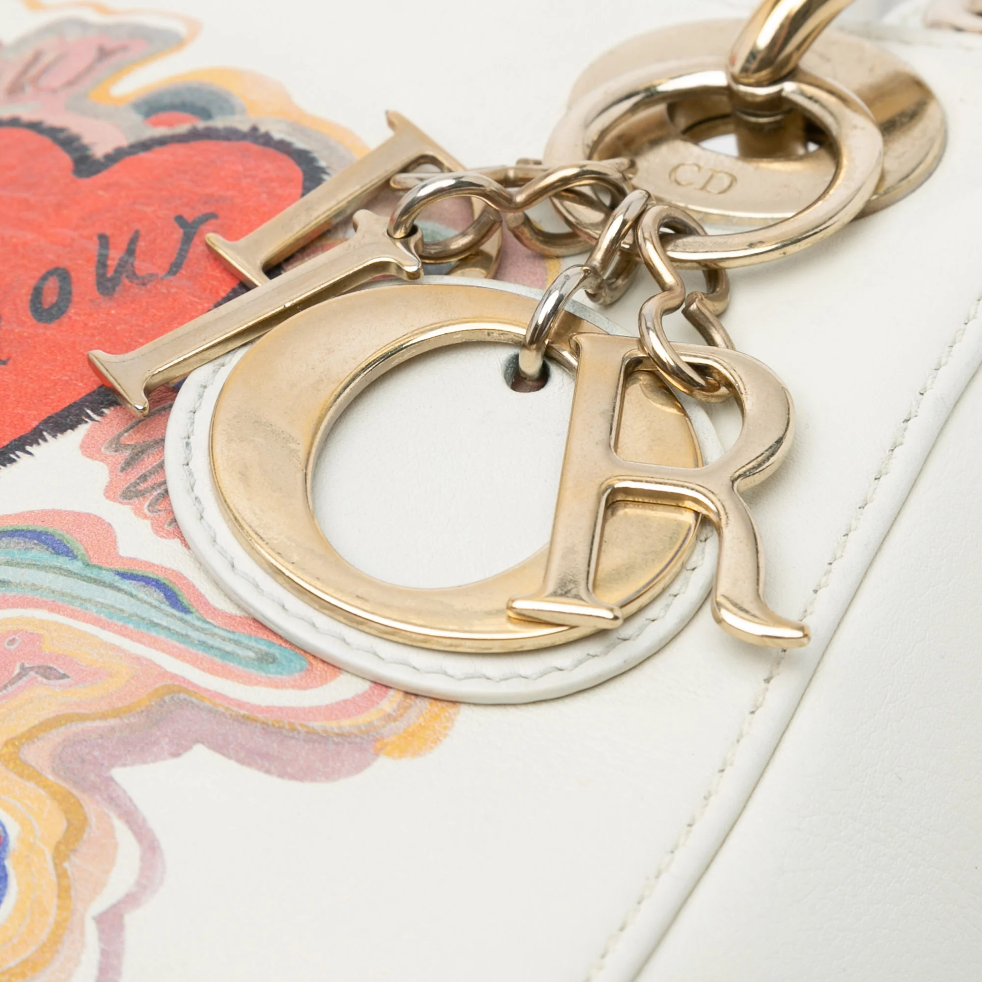 Dior | Pre-Owned DiorAmour Niki De Saint Phalle Mini Calfskin Lady Dior - I | White - Image 14