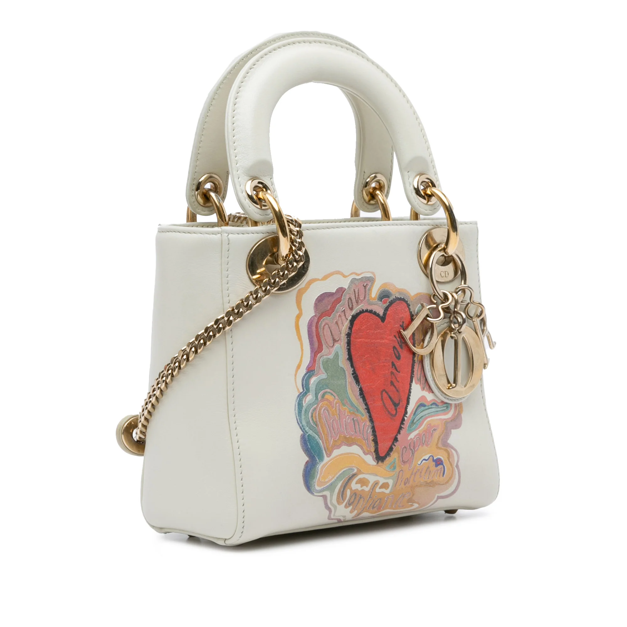 Dior | Pre-Owned DiorAmour Niki De Saint Phalle Mini Calfskin Lady Dior - I | White - Image 8