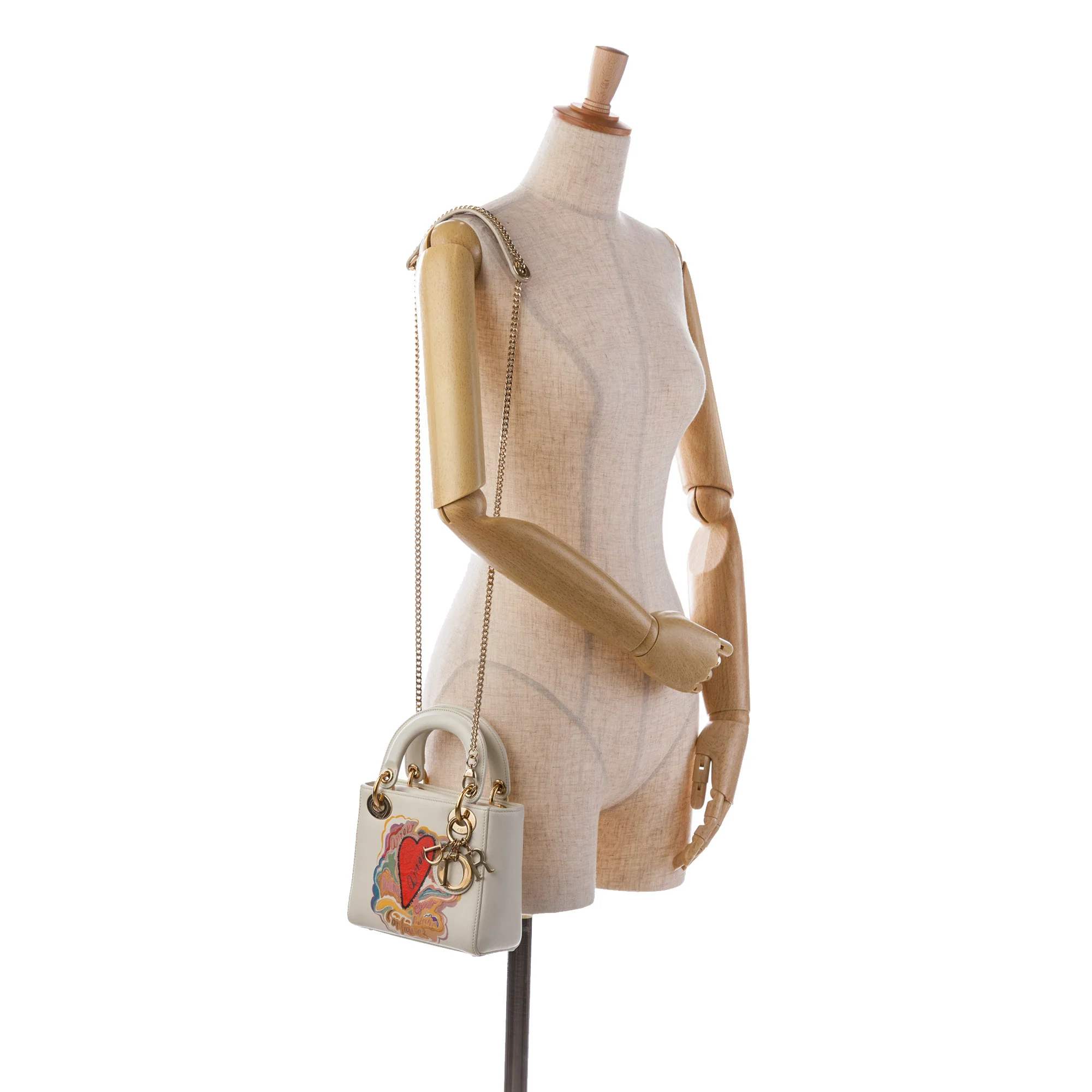 Dior | Pre-Owned DiorAmour Niki De Saint Phalle Mini Calfskin Lady Dior - II | White - Image 2
