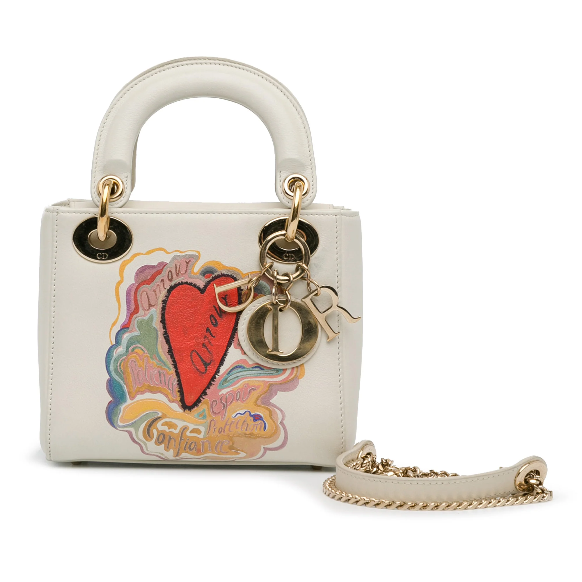 Dior | Pre-Owned DiorAmour Niki De Saint Phalle Mini Calfskin Lady Dior - II | White - Image 3