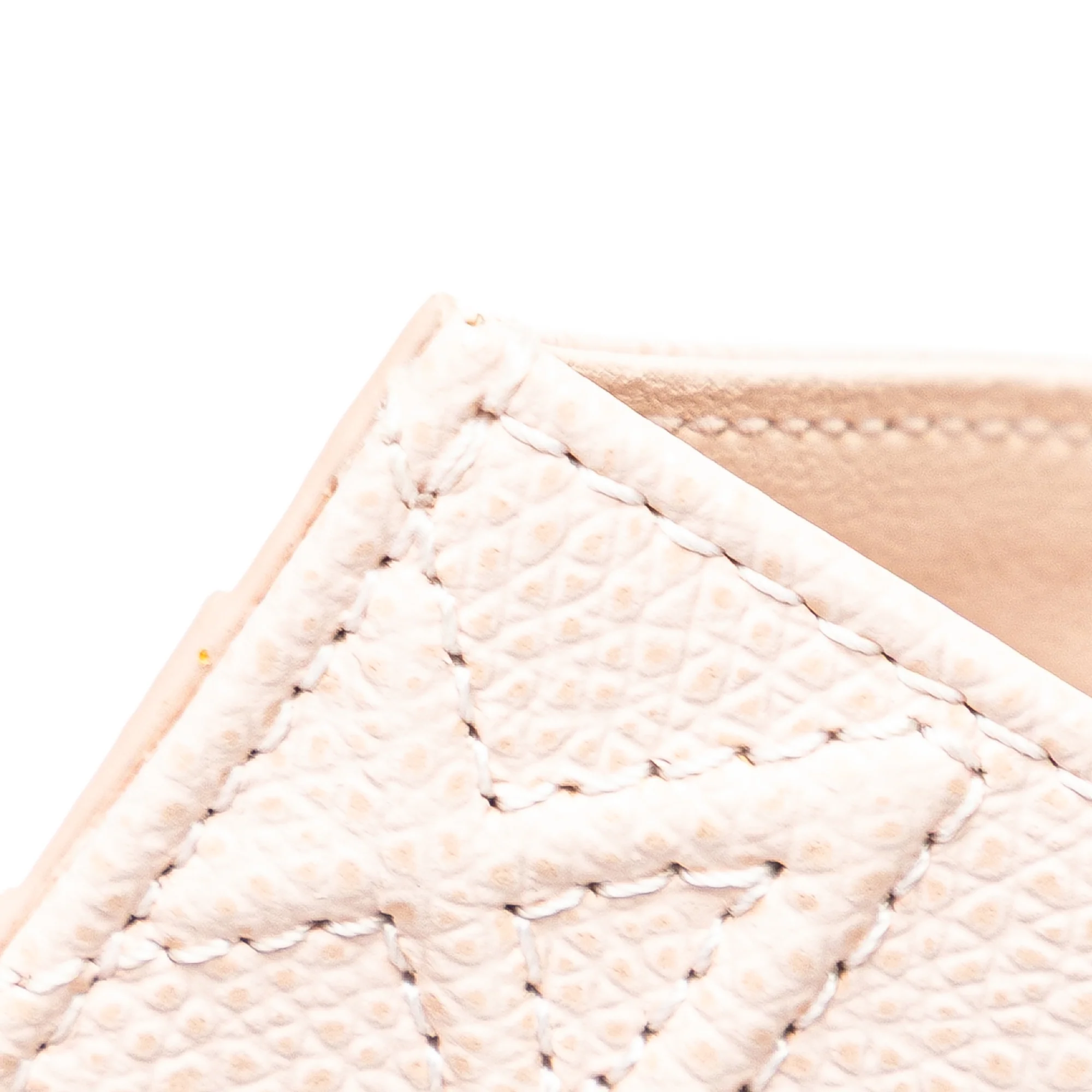 Dior | Pre-Owned Grained Calfskin Diorama Card Holder | Pink/Light Pink - Image 10