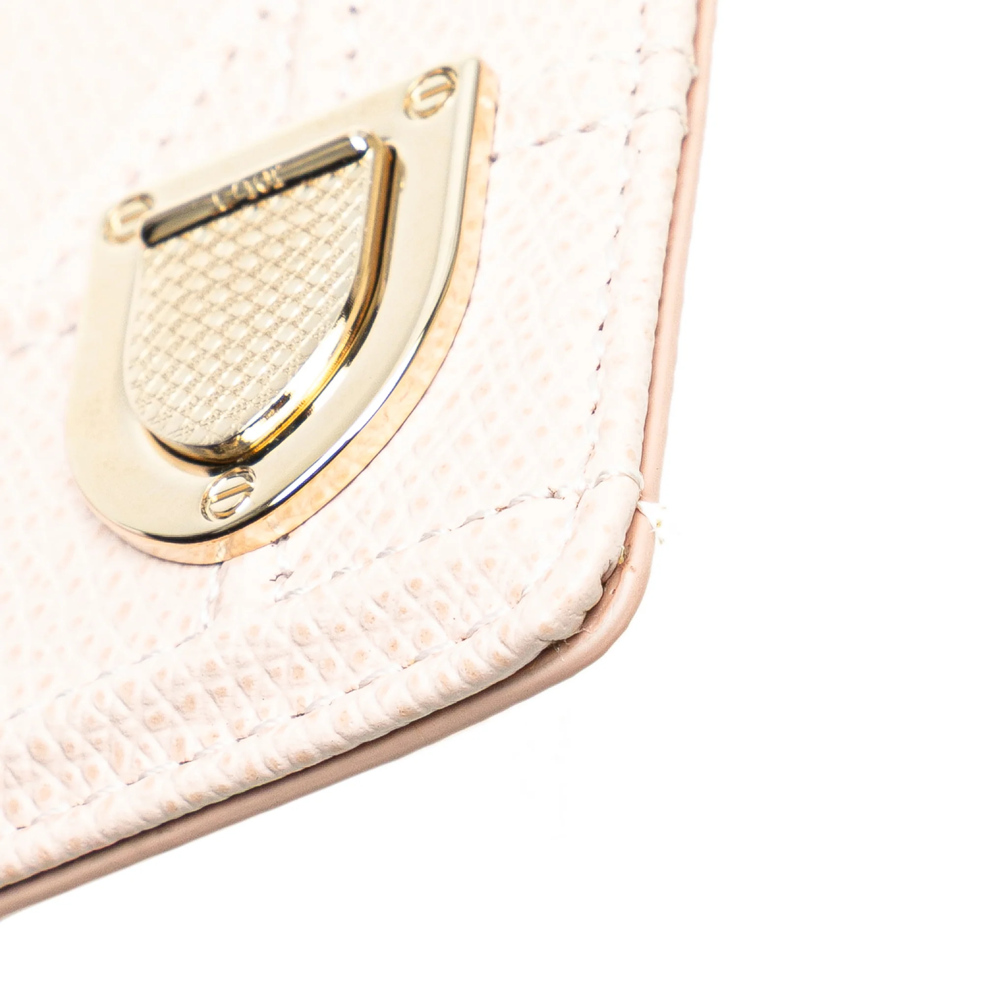 Dior | Pre-Owned Grained Calfskin Diorama Card Holder | Pink/Light Pink - Image 12