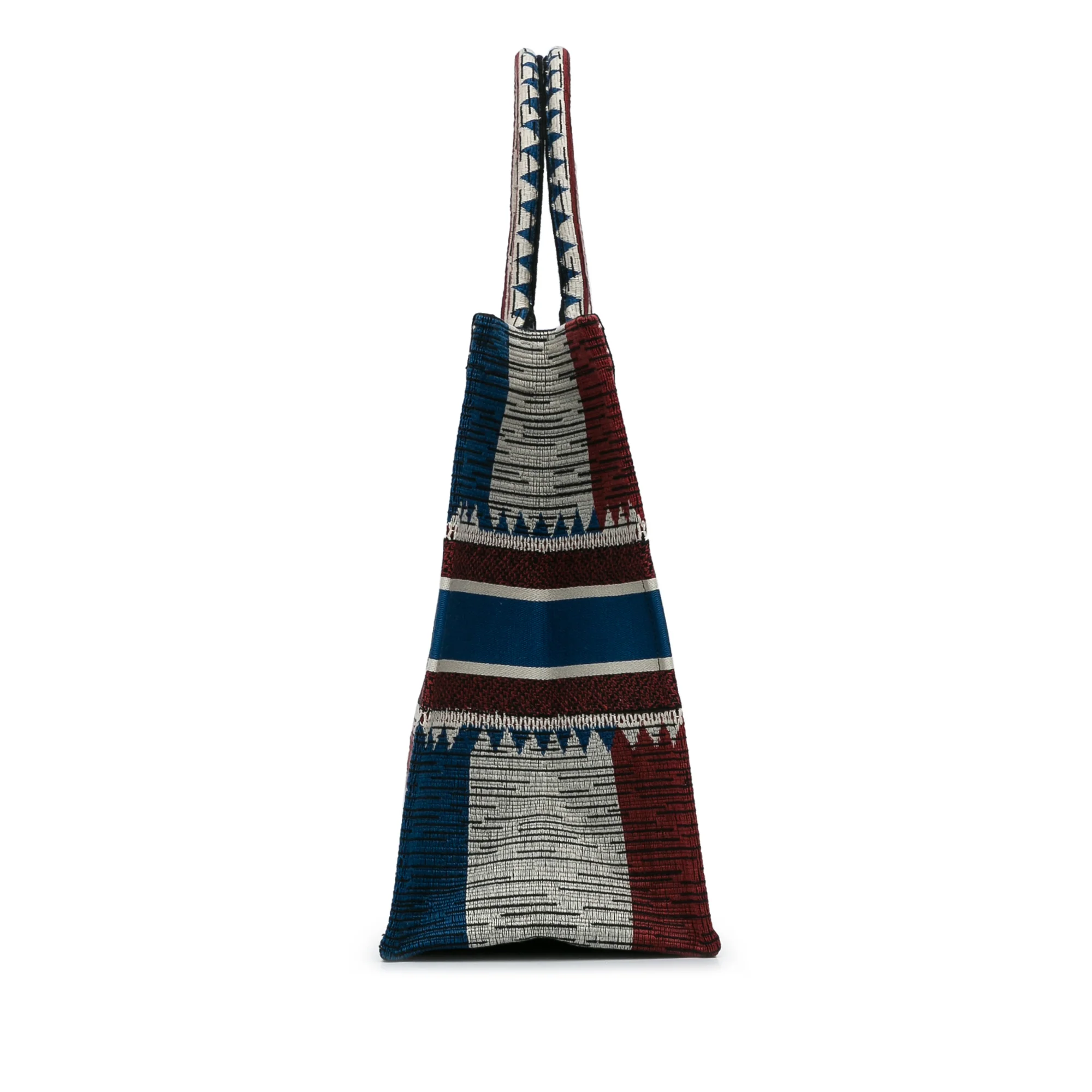 Dior | Pre-Owned Large French Flag Book Tote | Blue - Image 5
