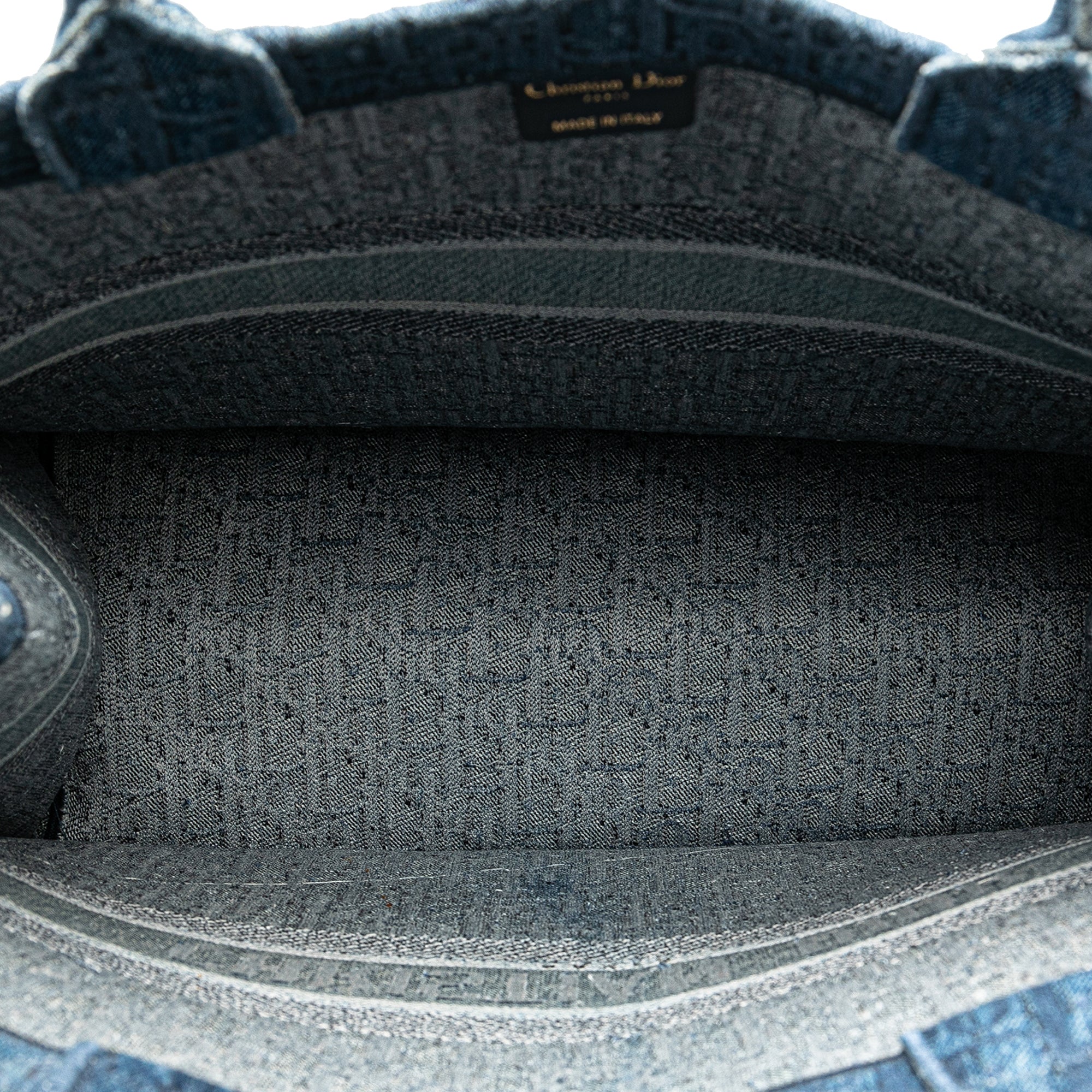 Dior | Pre-Owned Large Oblique Denim Book Tote | Blue - Image 4