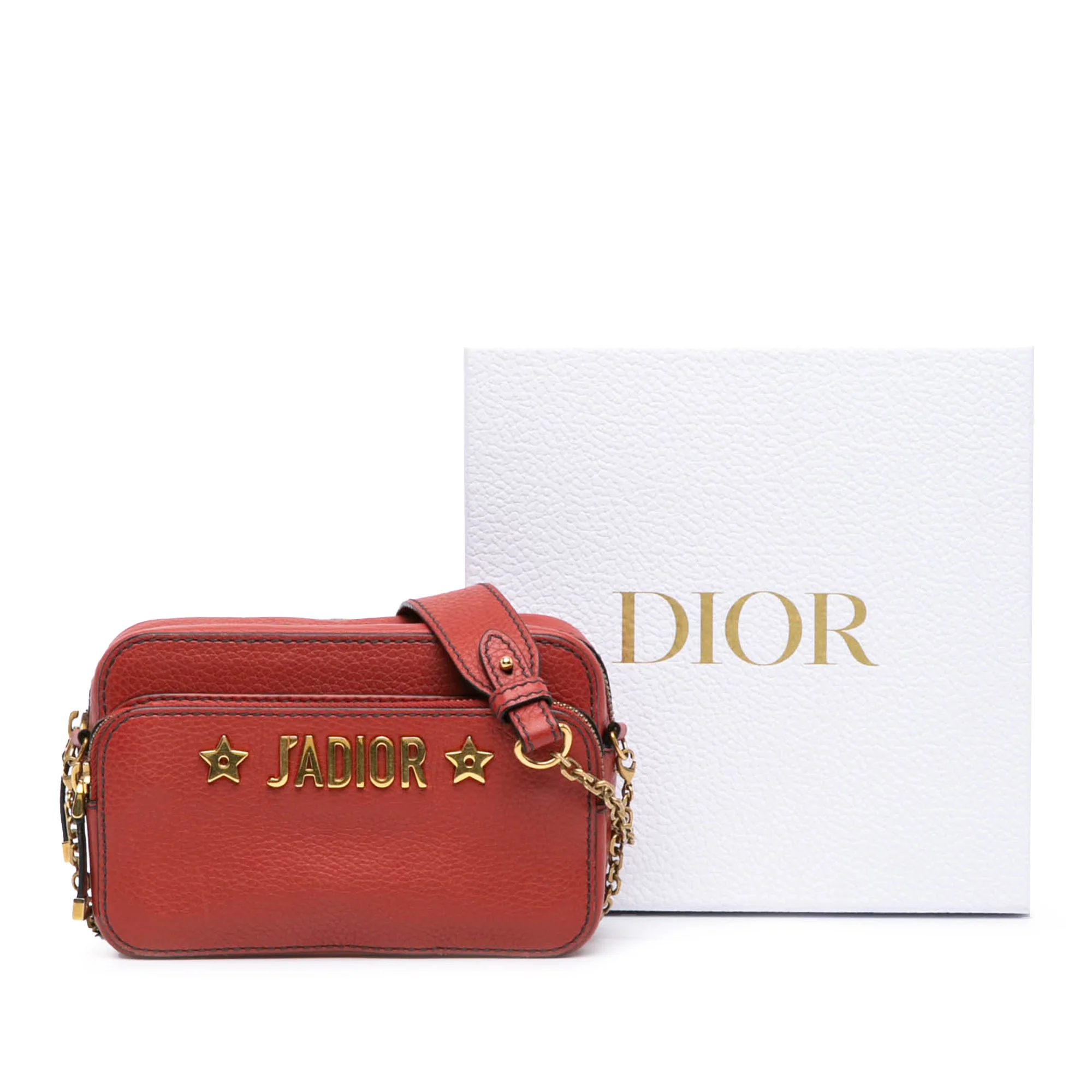 Dior | Pre-Owned Leather JAdior Camera Bag | Red - Image 3