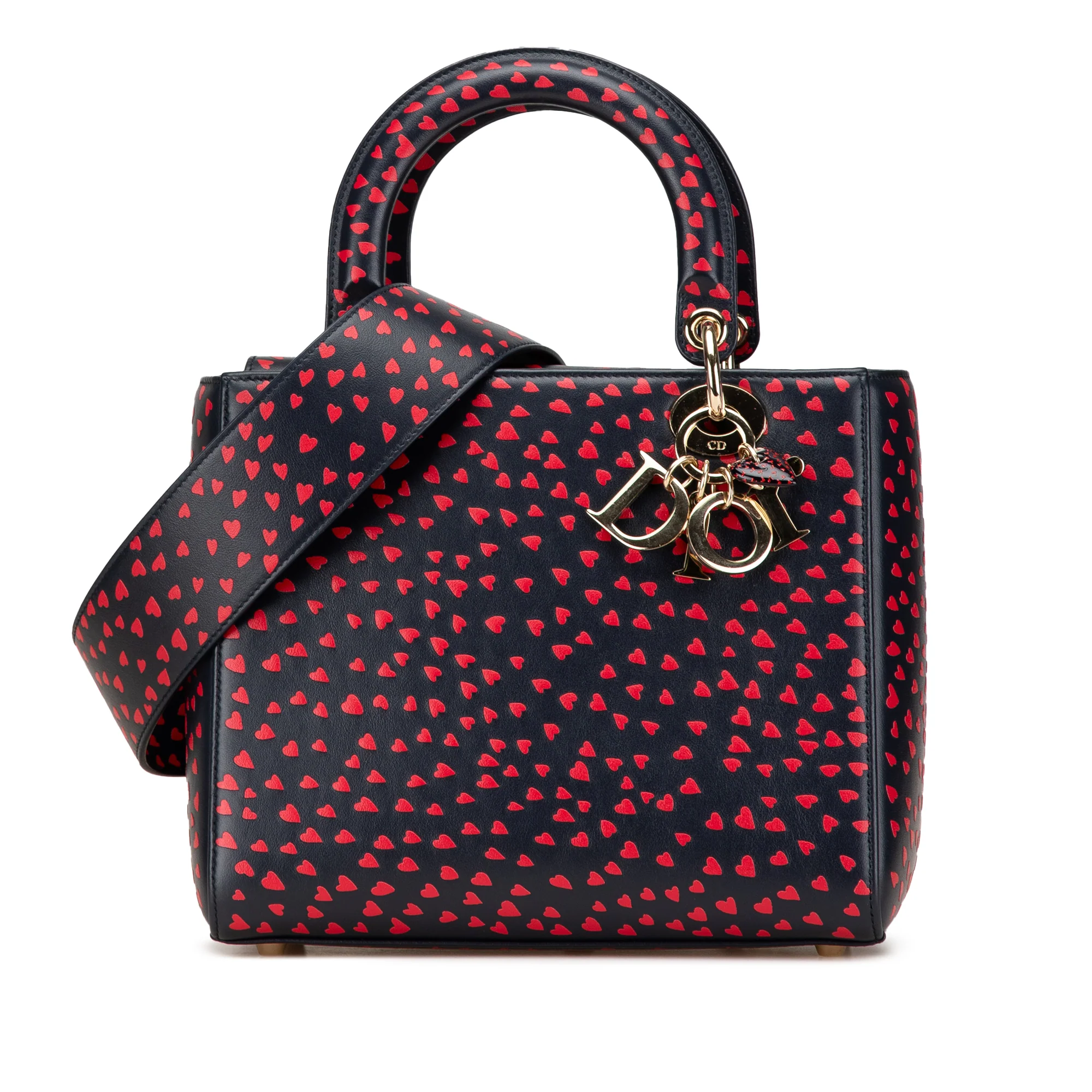 Dior | Pre-Owned Medium Calfskin I Love Paris Lady Dior | Blue/Navy