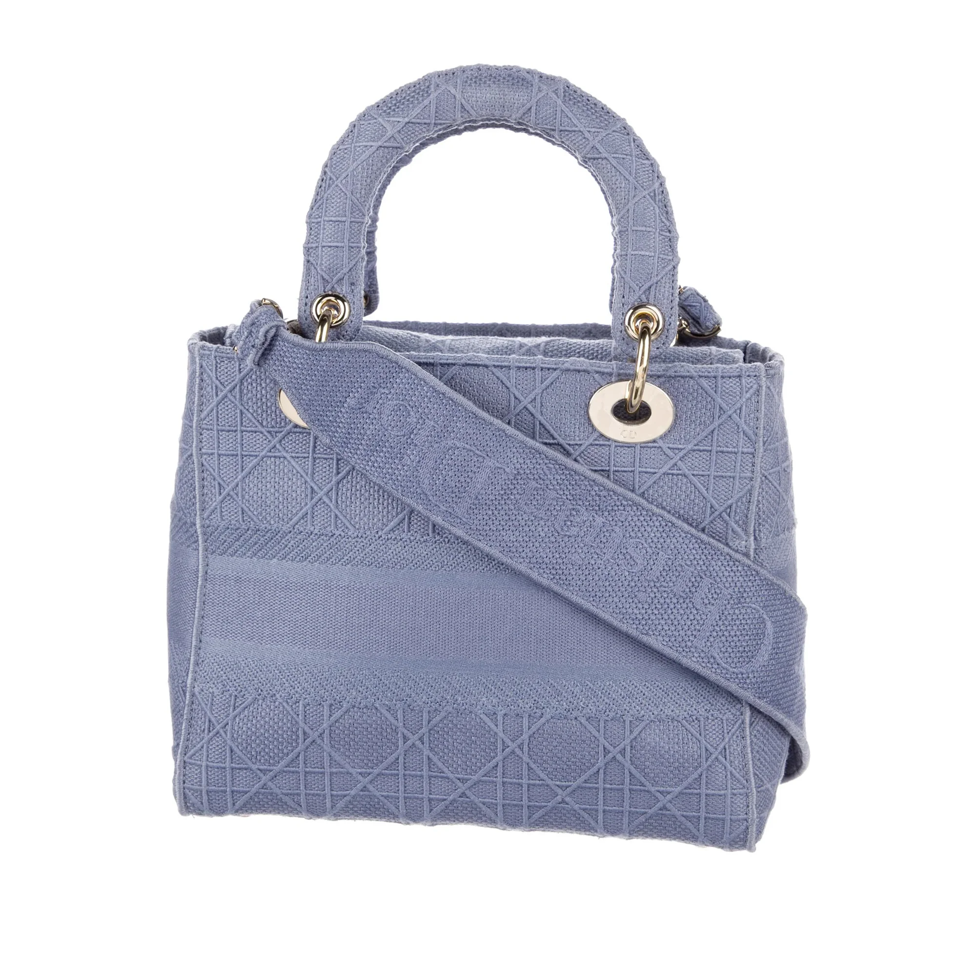 Dior | Pre-Owned Medium Canvas Cannage Lady D Lite | Purple/Light Purple - Image 2