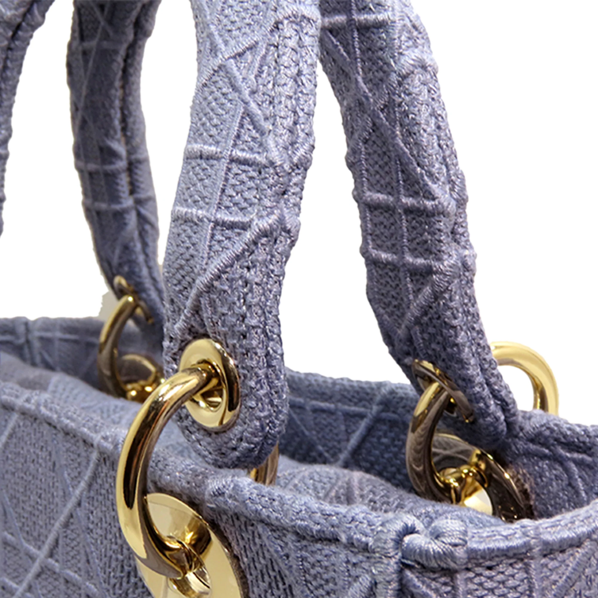 Dior | Pre-Owned Medium Canvas Cannage Lady D Lite | Purple/Light Purple - Image 6