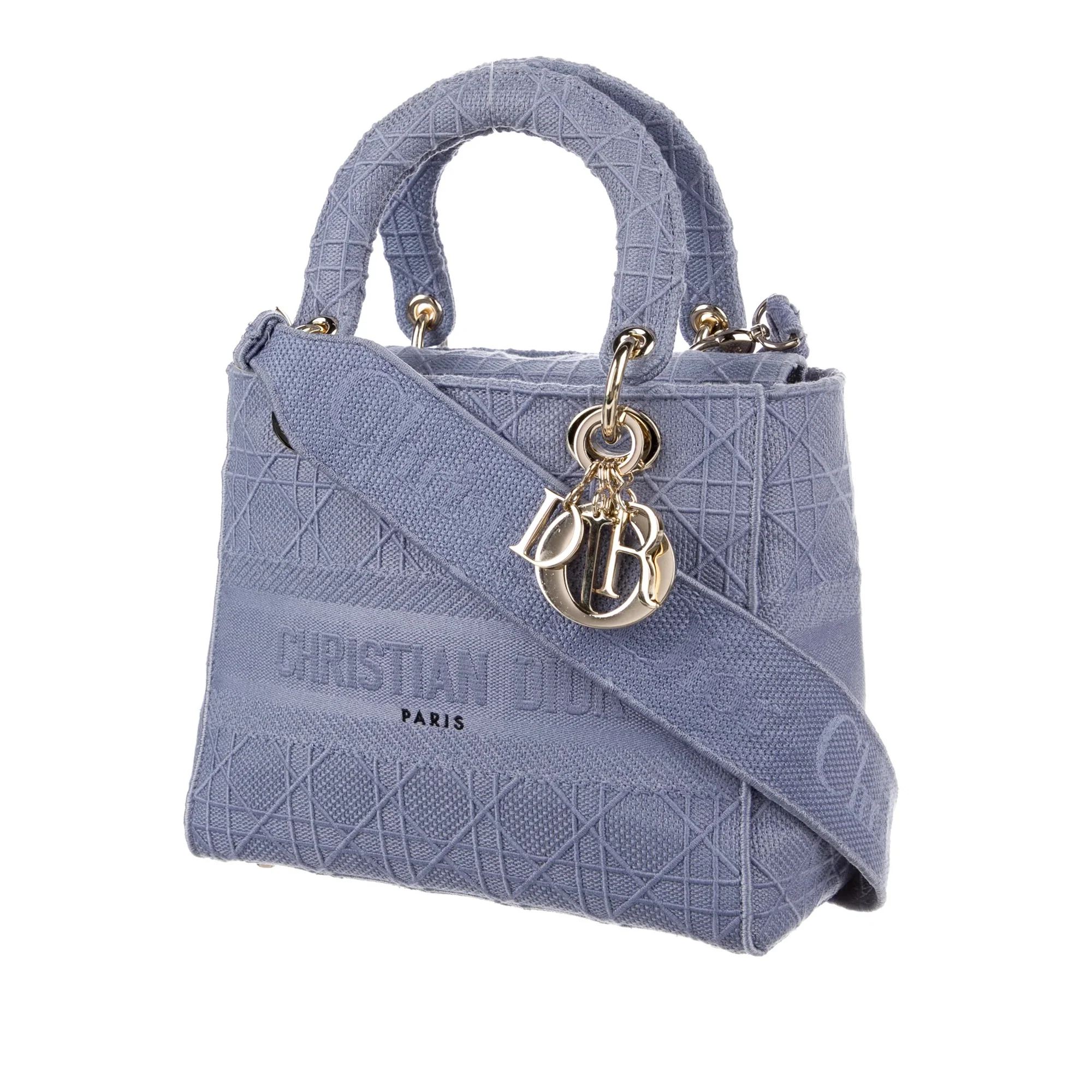 Dior | Pre-Owned Medium Canvas Cannage Lady D Lite | Purple/Light Purple - Image 8