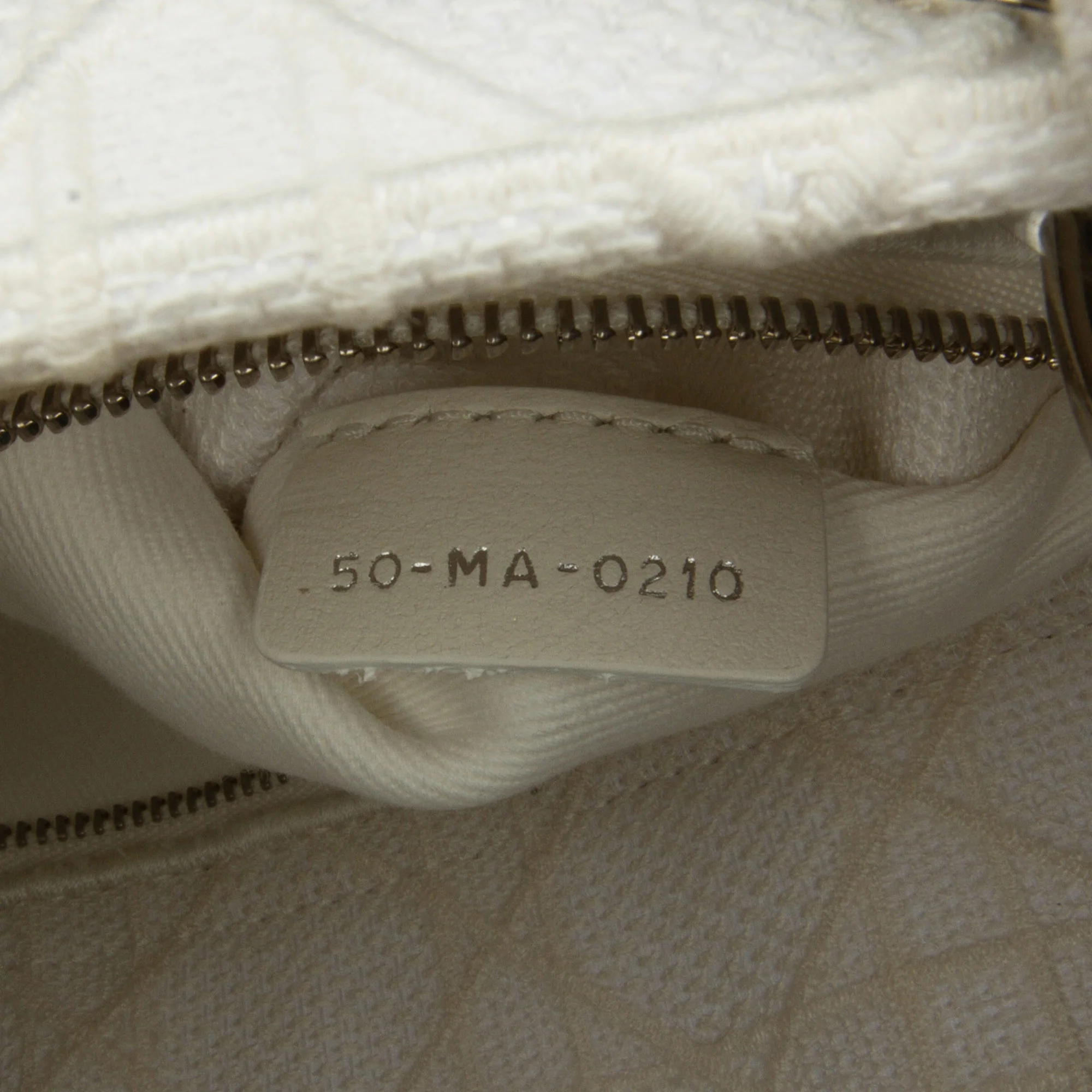 Dior | Pre-Owned Medium Canvas Cannage Lady D Lite | White - Image 11