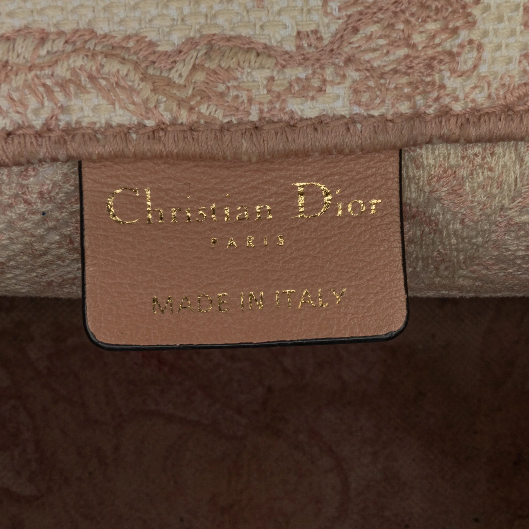 Dior | Pre-Owned Medium Canvas Embroidered Dioriviera Toile De Jouy Book Tote | Pink/Light Pink - Image 11