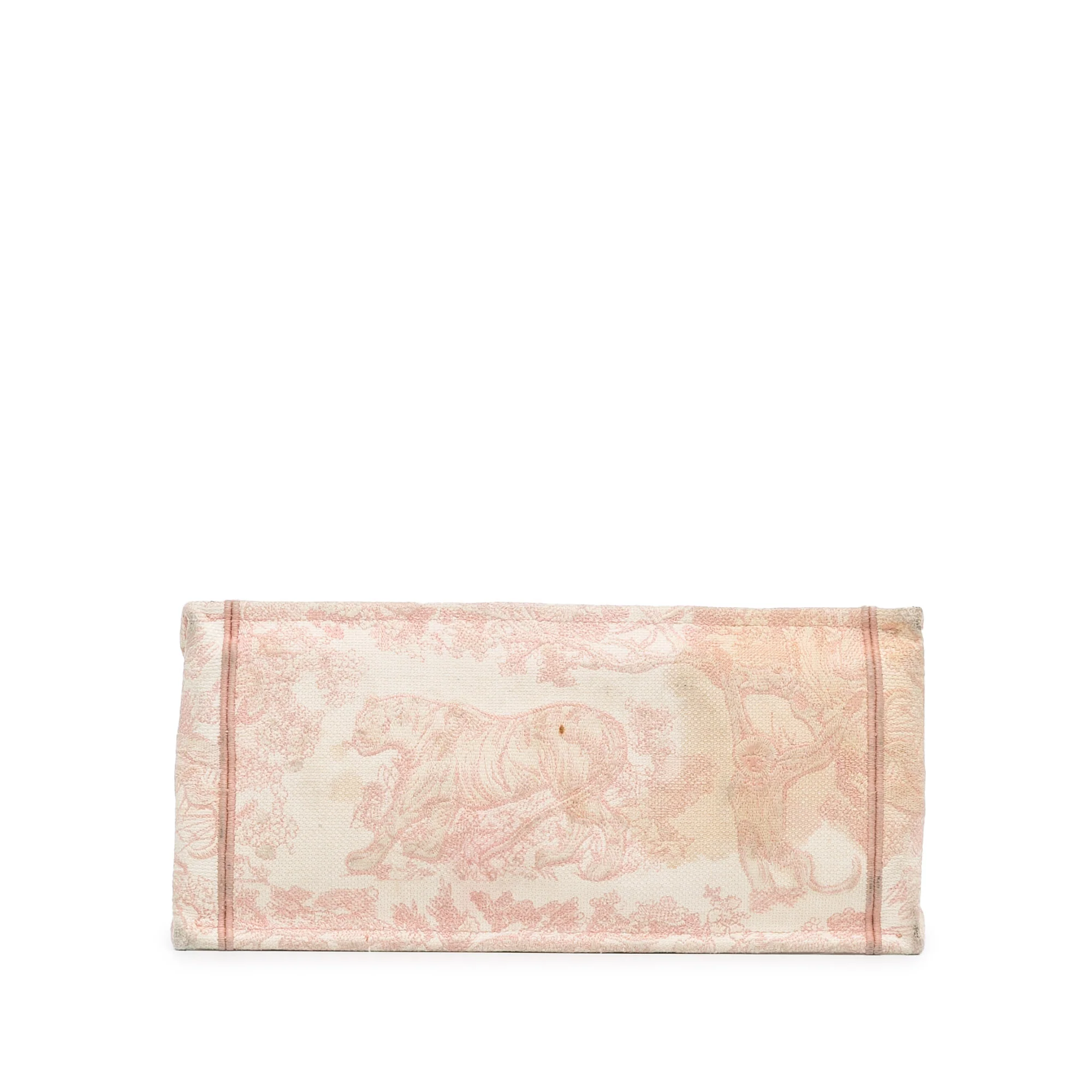 Dior | Pre-Owned Medium Canvas Embroidered Dioriviera Toile De Jouy Book Tote | Pink/Light Pink - Image 9