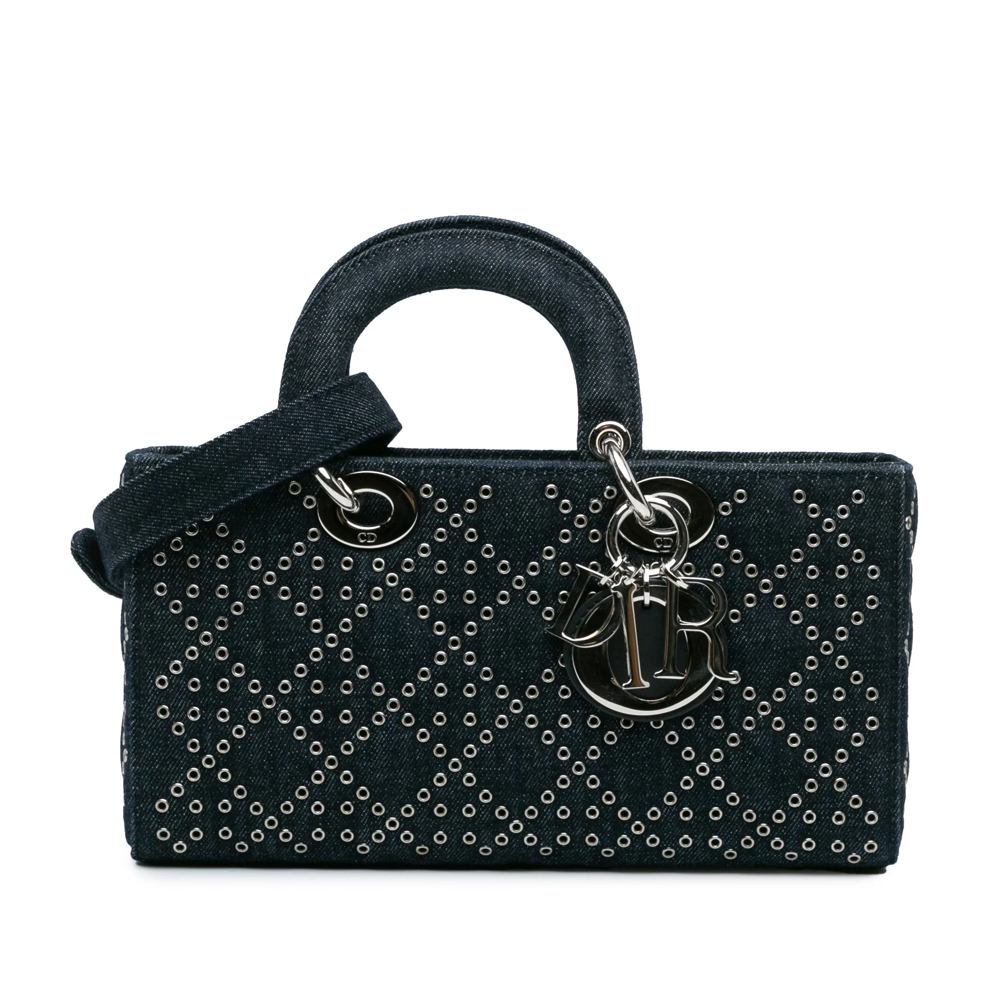 Dior | Pre-Owned Medium Denim Cannage Eyelet Lady D Joy | Blue/Navy