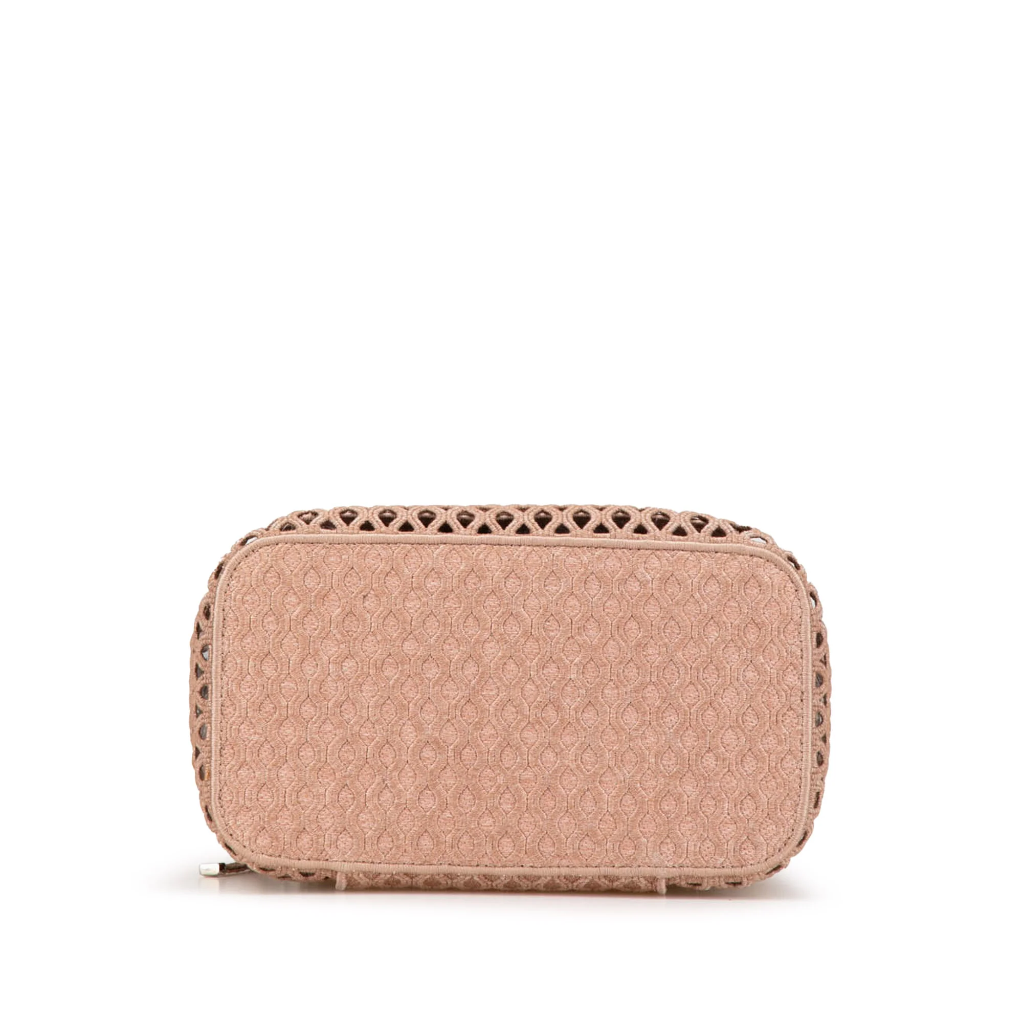 Dior | Pre-Owned Mesh Embroidered Diortravel Vanity Case | Pink - Image 8