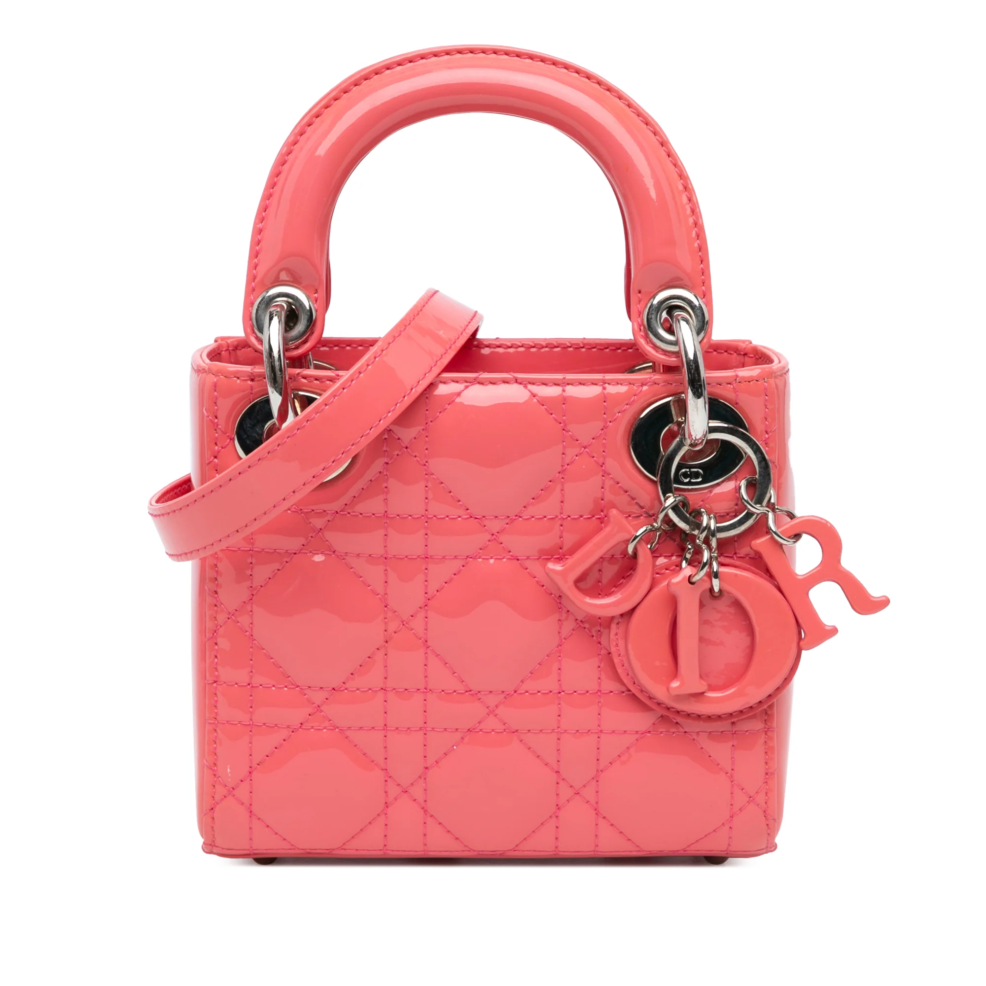 Dior | Pre-Owned Micro Patent Cannage Lady Dior | Pink