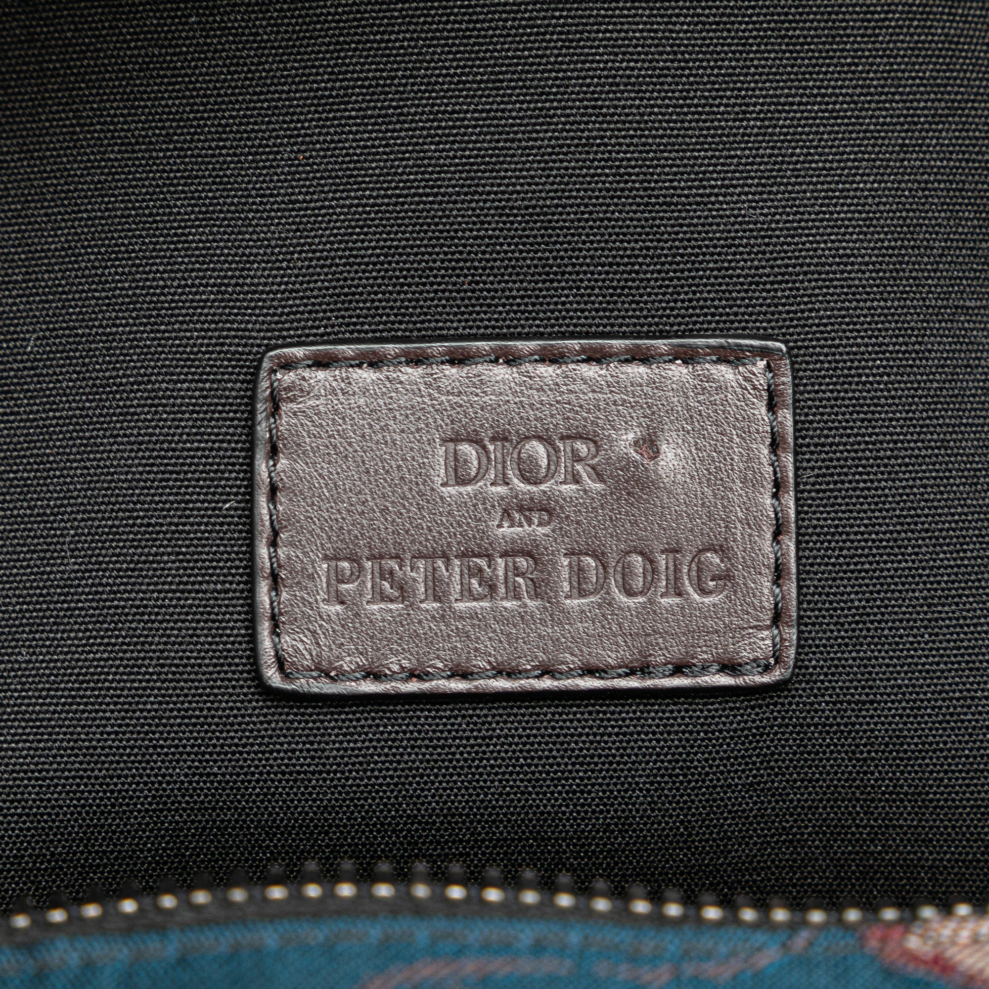 Dior | Pre-Owned Peter Doig Denim Camouflage Soft Saddle Bag | Brown - Image 5