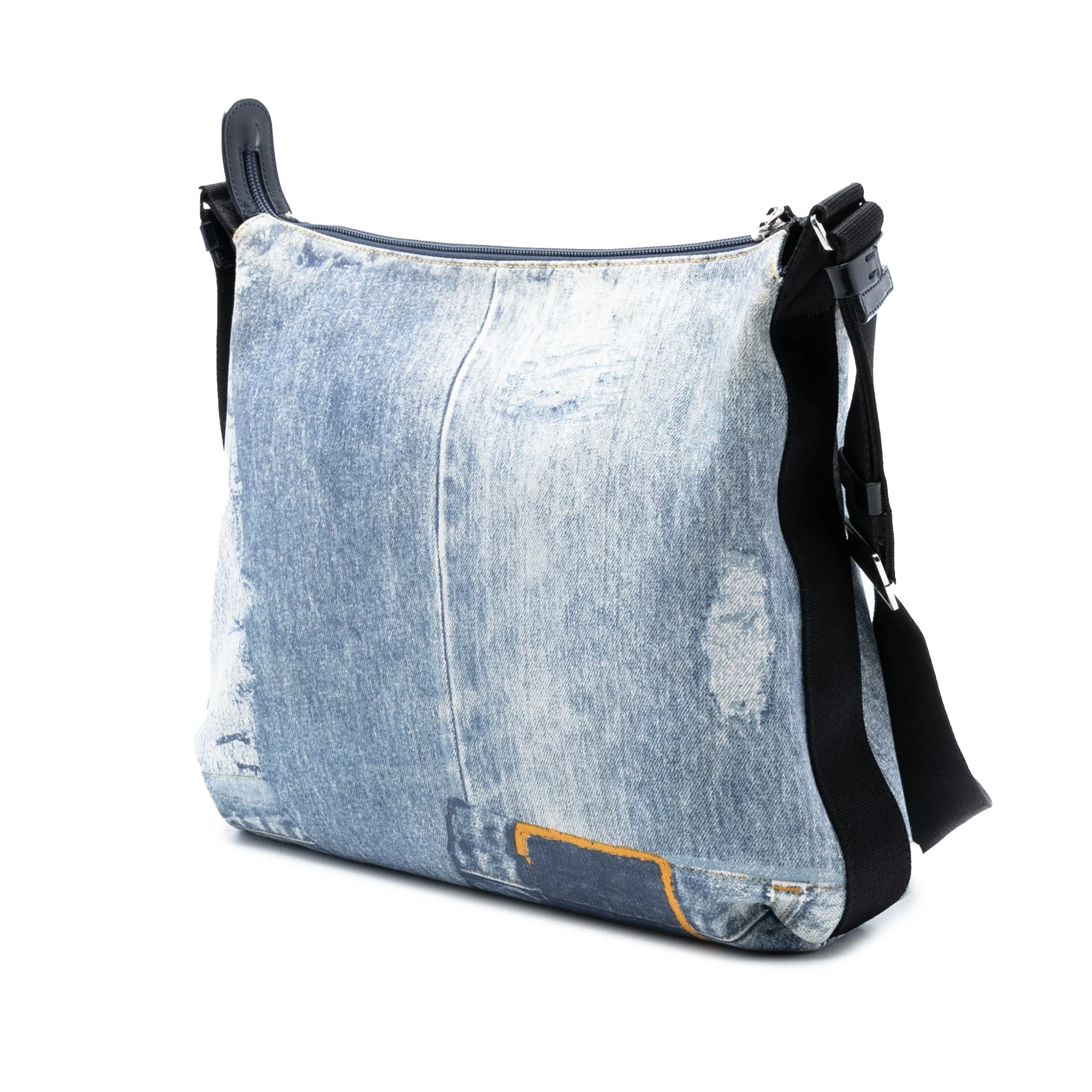 Dior | Pre-Owned Printed Denim Speedway Crossbody | Blue/Denim - Image 2