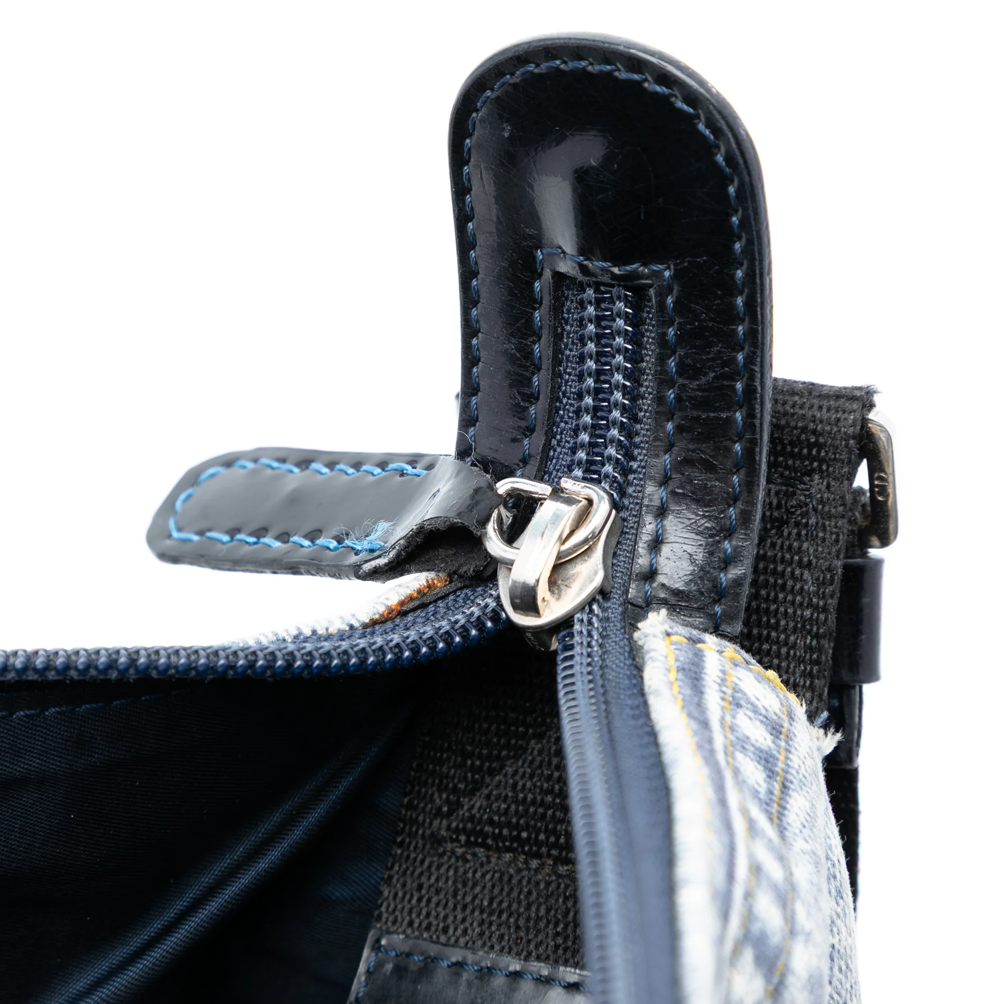 Dior | Pre-Owned Printed Denim Speedway Crossbody | Blue/Denim - Image 7