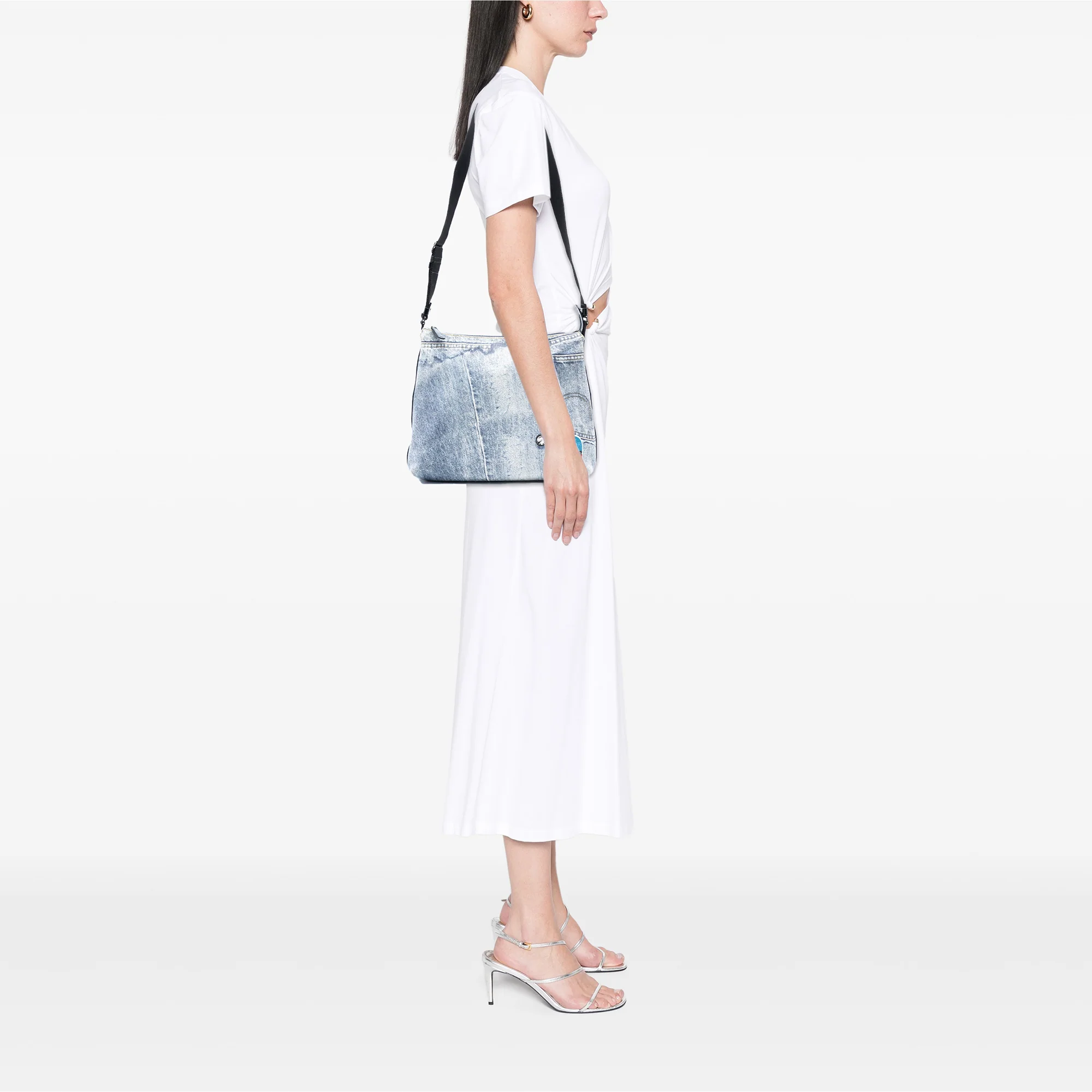 Dior | Pre-Owned Printed Denim Speedway Crossbody | Blue/Denim - Image 8