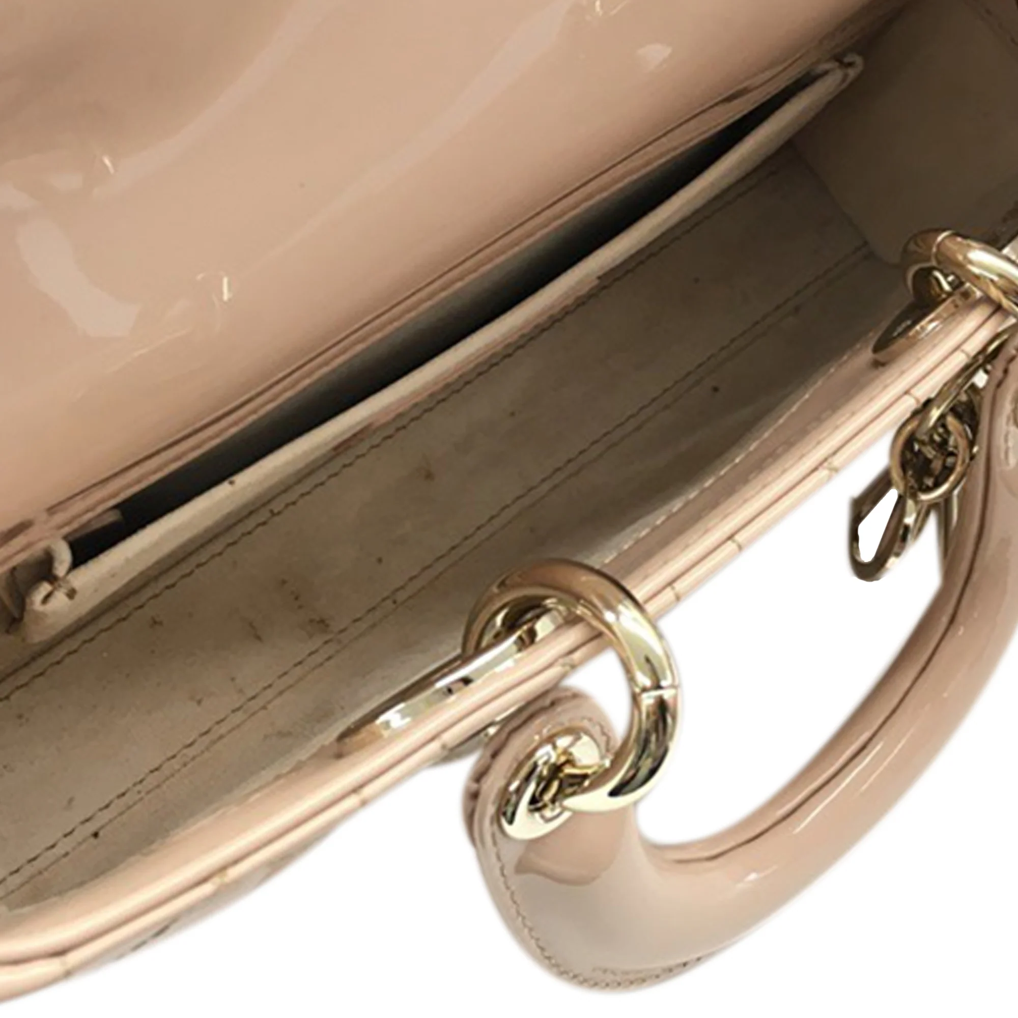 Dior | Pre-Owned Small Patent Cannage Lady D-Joy | Beige - Image 6