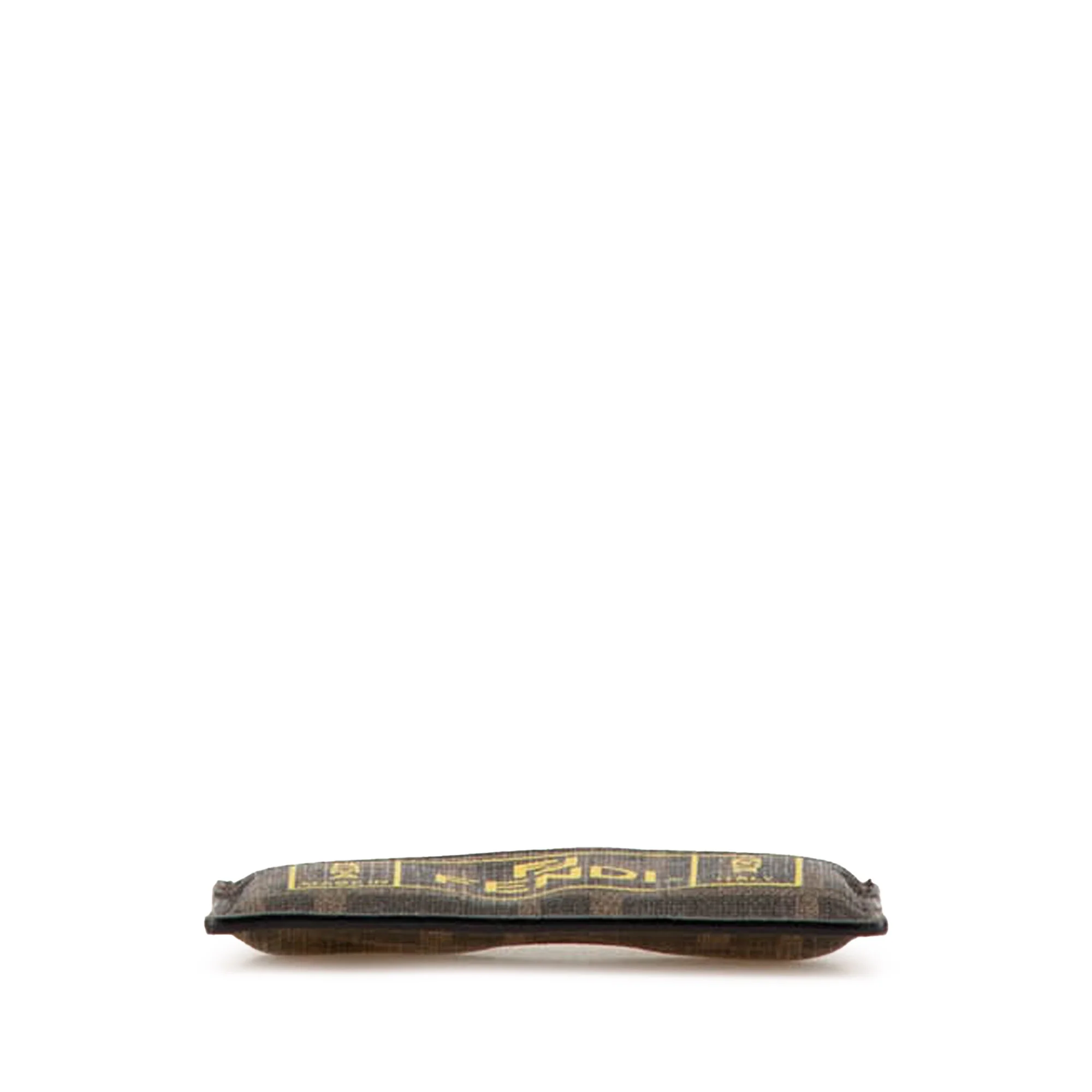 Fendi | Pre-Owned Glazed Fabric FF 1974 Roma Amor Card Holder | Brown - Image 3