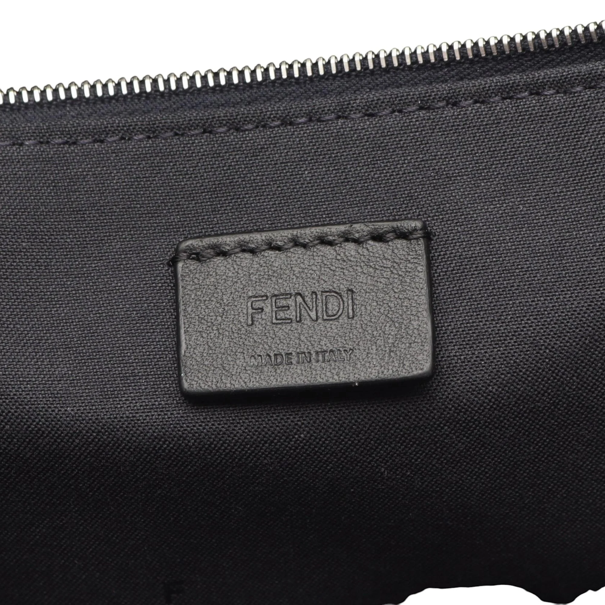 Fendi | Pre-Owned Medium Jacquard FF Shopping Bag | BlueBrown - Image 4