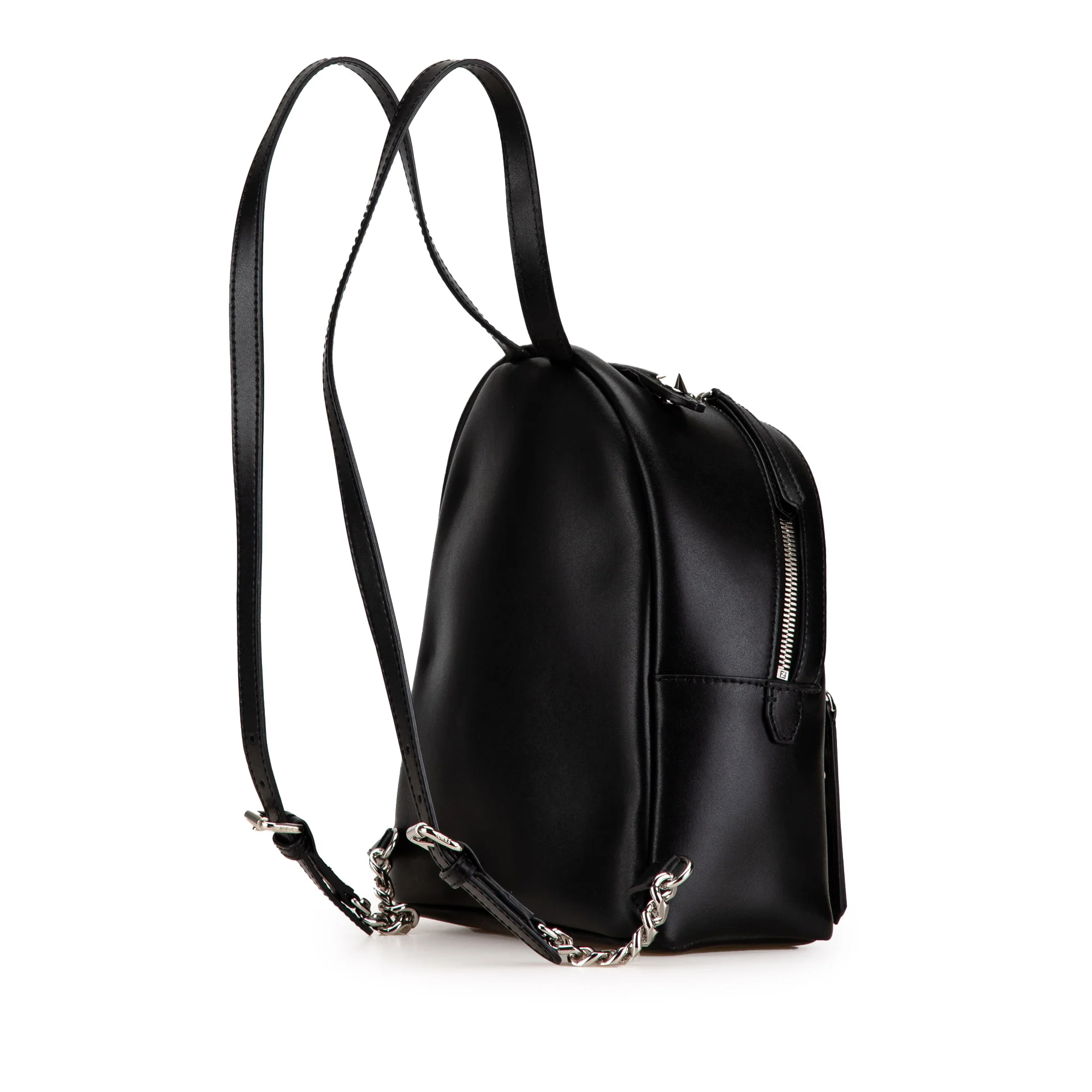 Fendi | Pre-Owned Mini By The Way Leather Ribbon Pearl Backpack | Black - Image 3