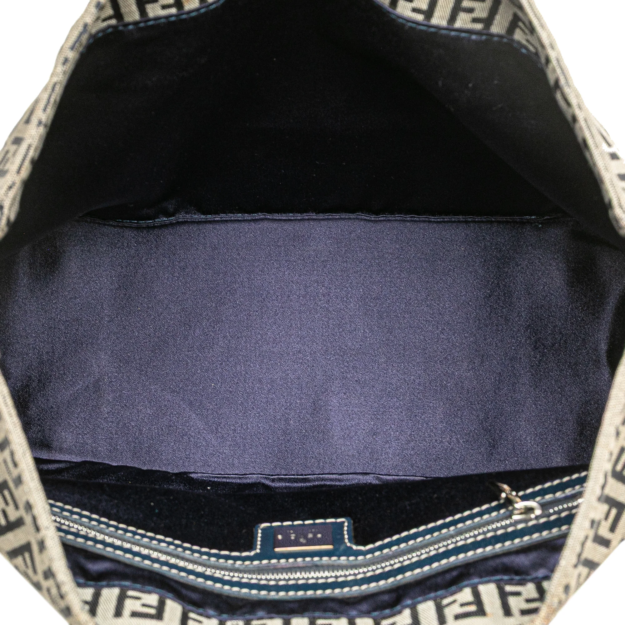 Fendi | Pre-Owned Small Zucchino Canvas Twins Tote | Gray - Image 6