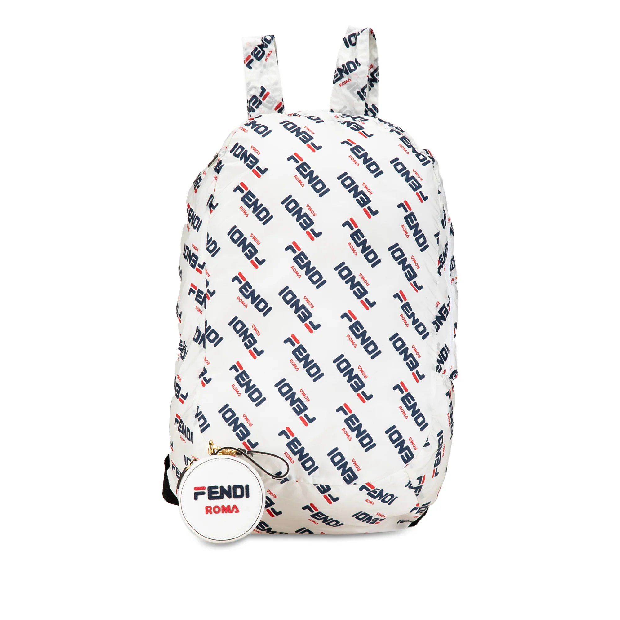 Fendi | Pre-Owned x Fila Mania Packable Backpack | White - Image 3