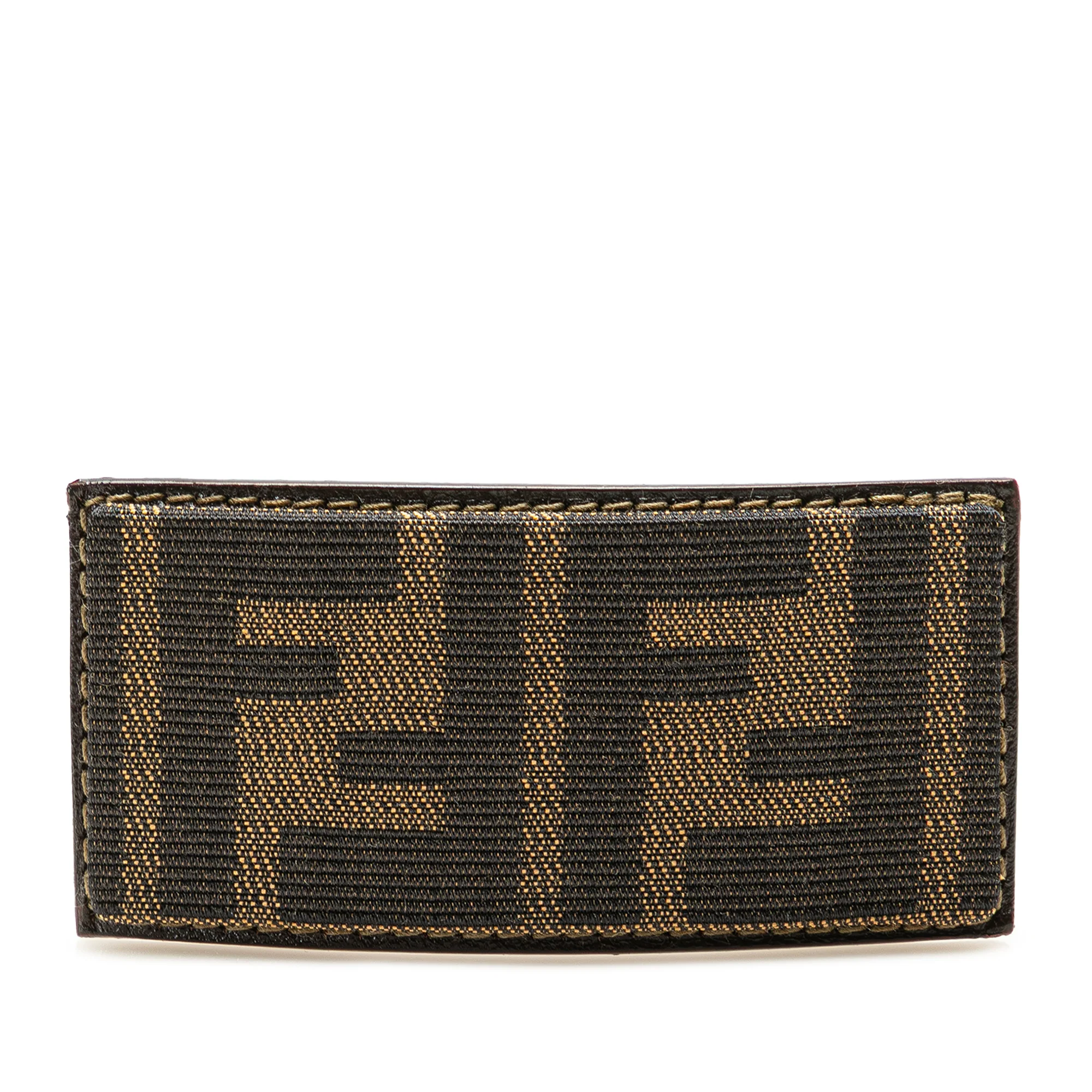 Fendi | Pre-Owned Zucca Canvas Barrette Hair Clip | Brown