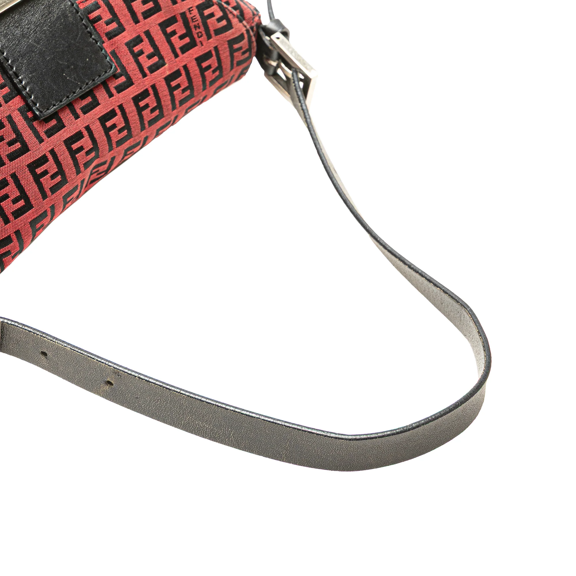 Fendi | Pre-Owned Zucca Canvas Double Flap Mamma | Red - Image 4