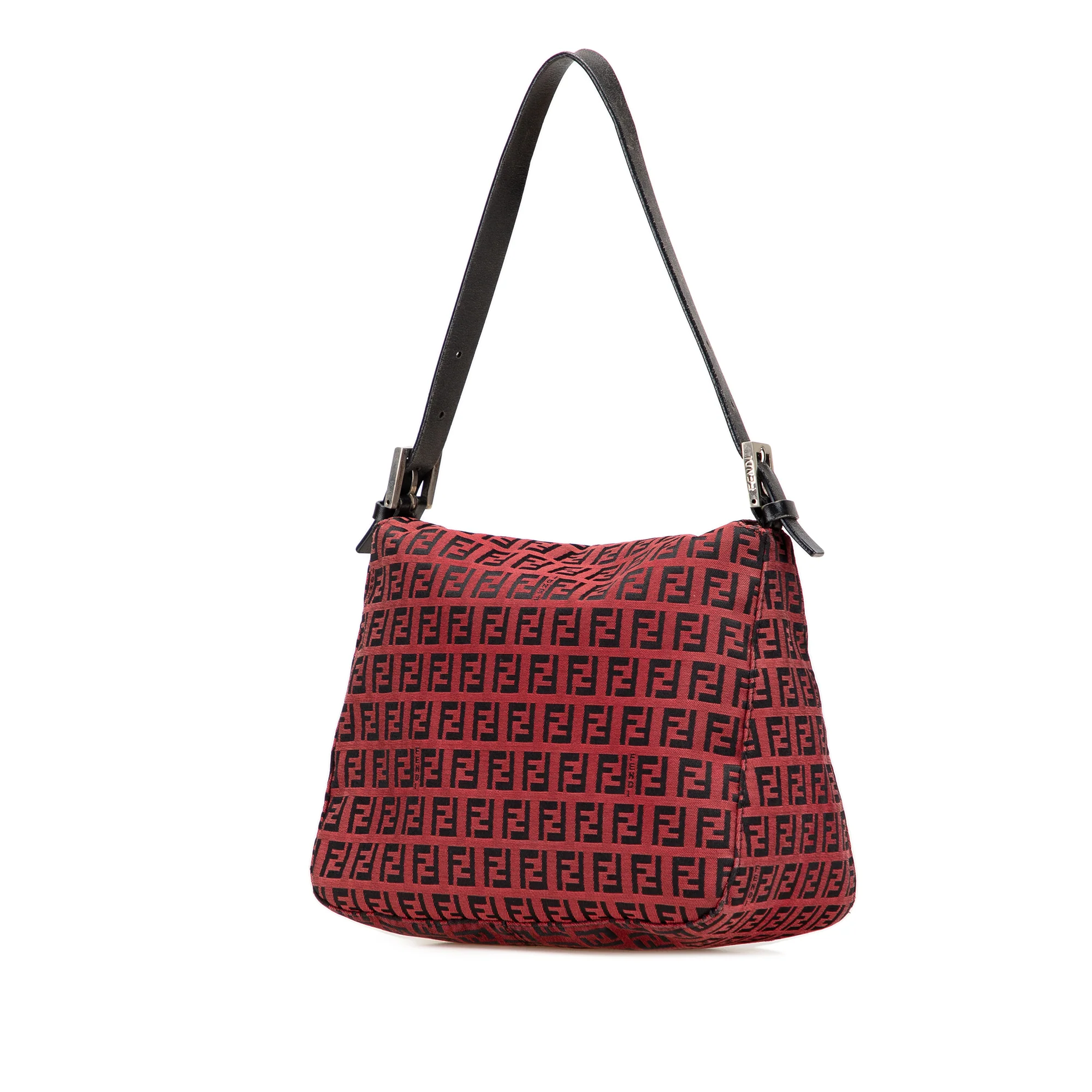 Fendi | Pre-Owned Zucca Canvas Double Flap Mamma | Red - Image 7