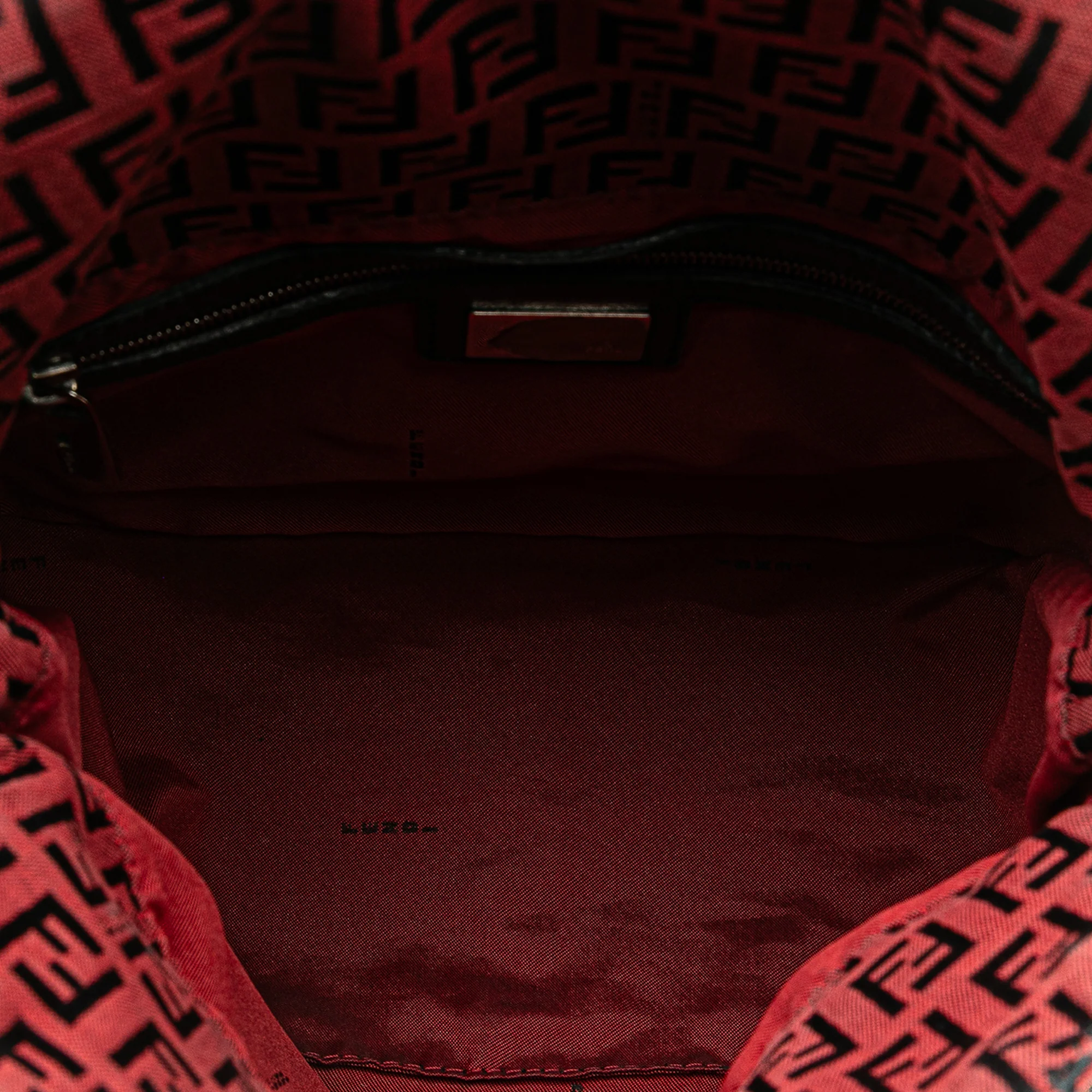 Fendi | Pre-Owned Zucca Canvas Double Flap Mamma | Red - Image 9