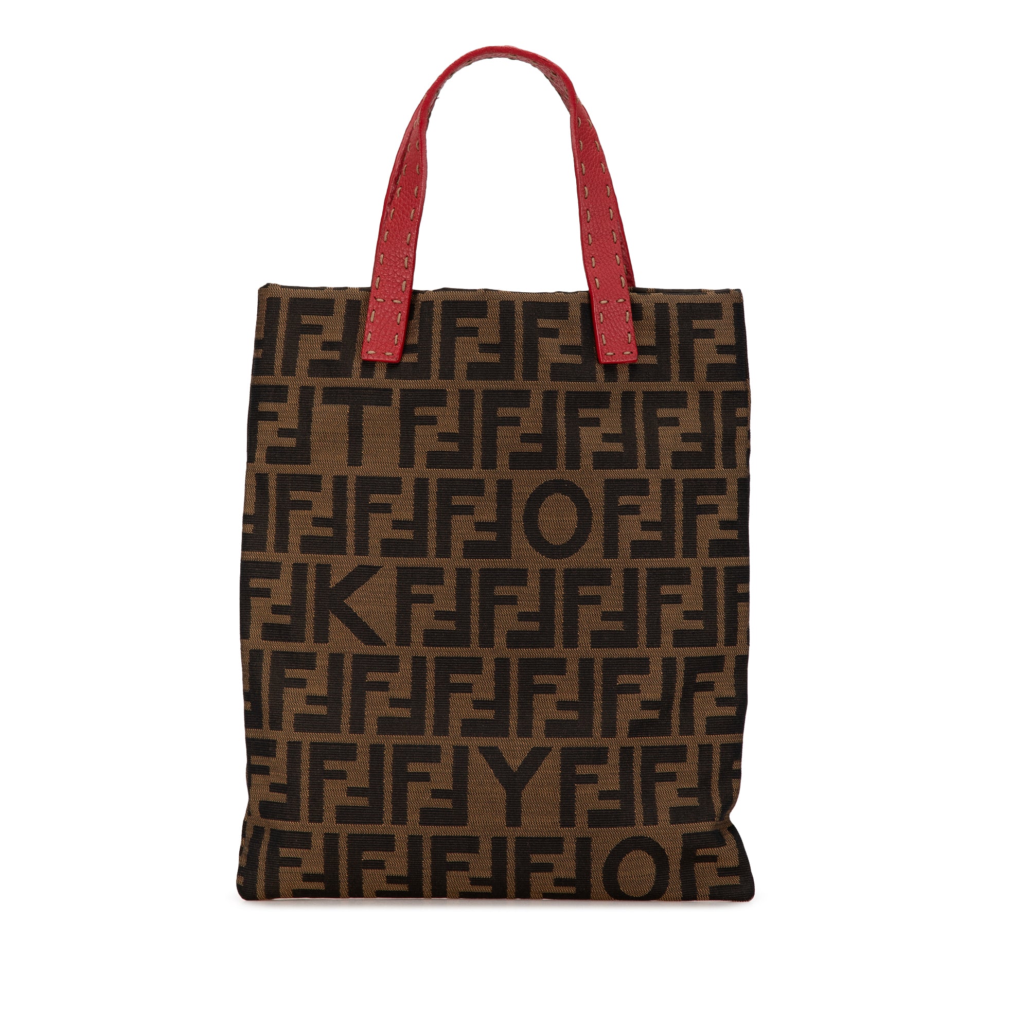 Fendi | Pre-Owned Zucca Canvas Sequins Tote | Brown - Image 3