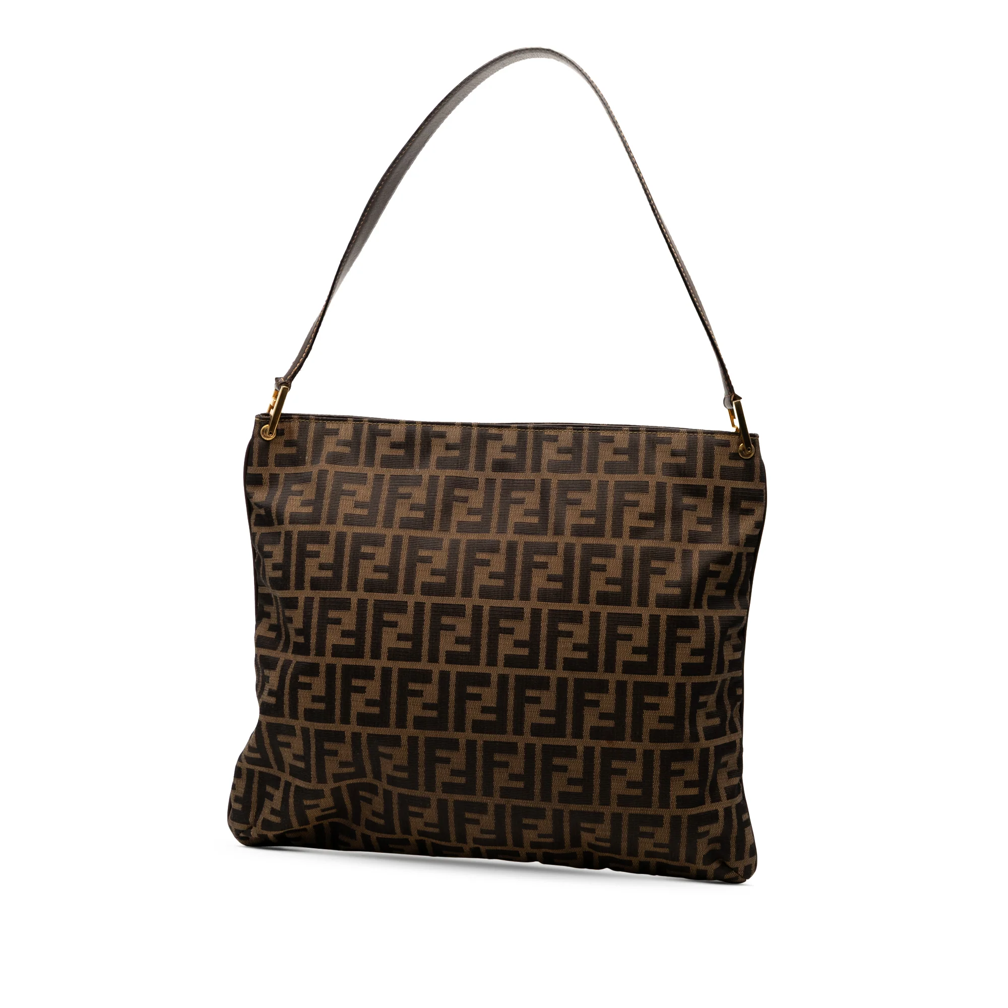 Fendi | Pre-Owned Zucca Canvas Shoulder Bag - IV | Brown - Image 2