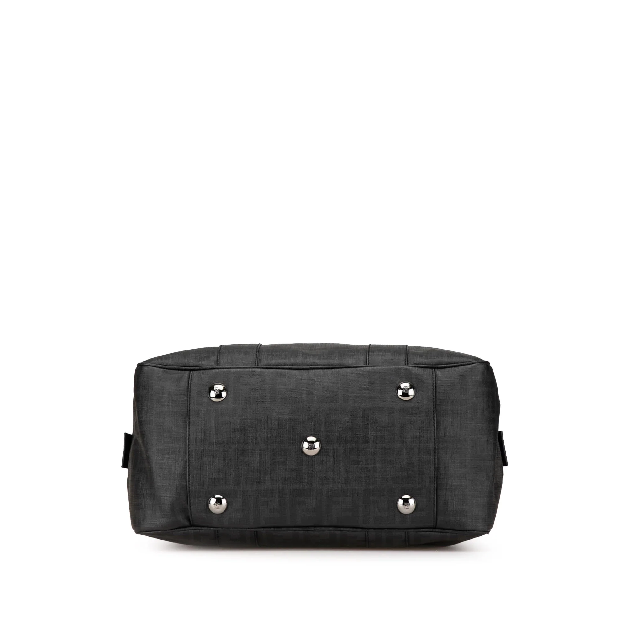 Fendi | Pre-Owned Zucca Coated Canvas Handbag | Gray/Dark Gray - Image 5