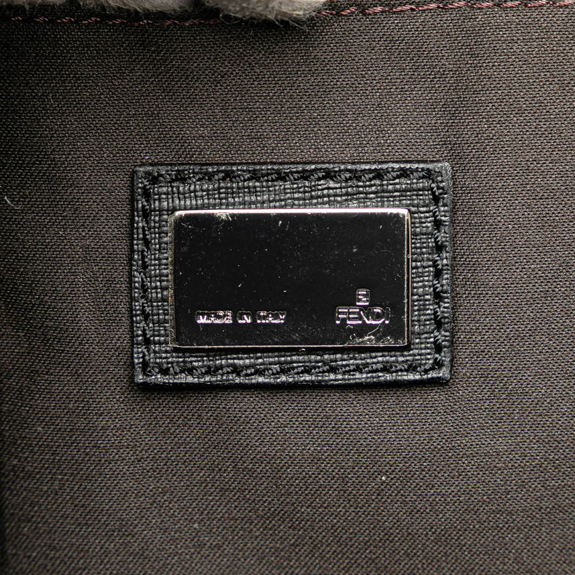 Fendi | Pre-Owned Zucca Coated Canvas Handbag | Gray/Dark Gray - Image 7