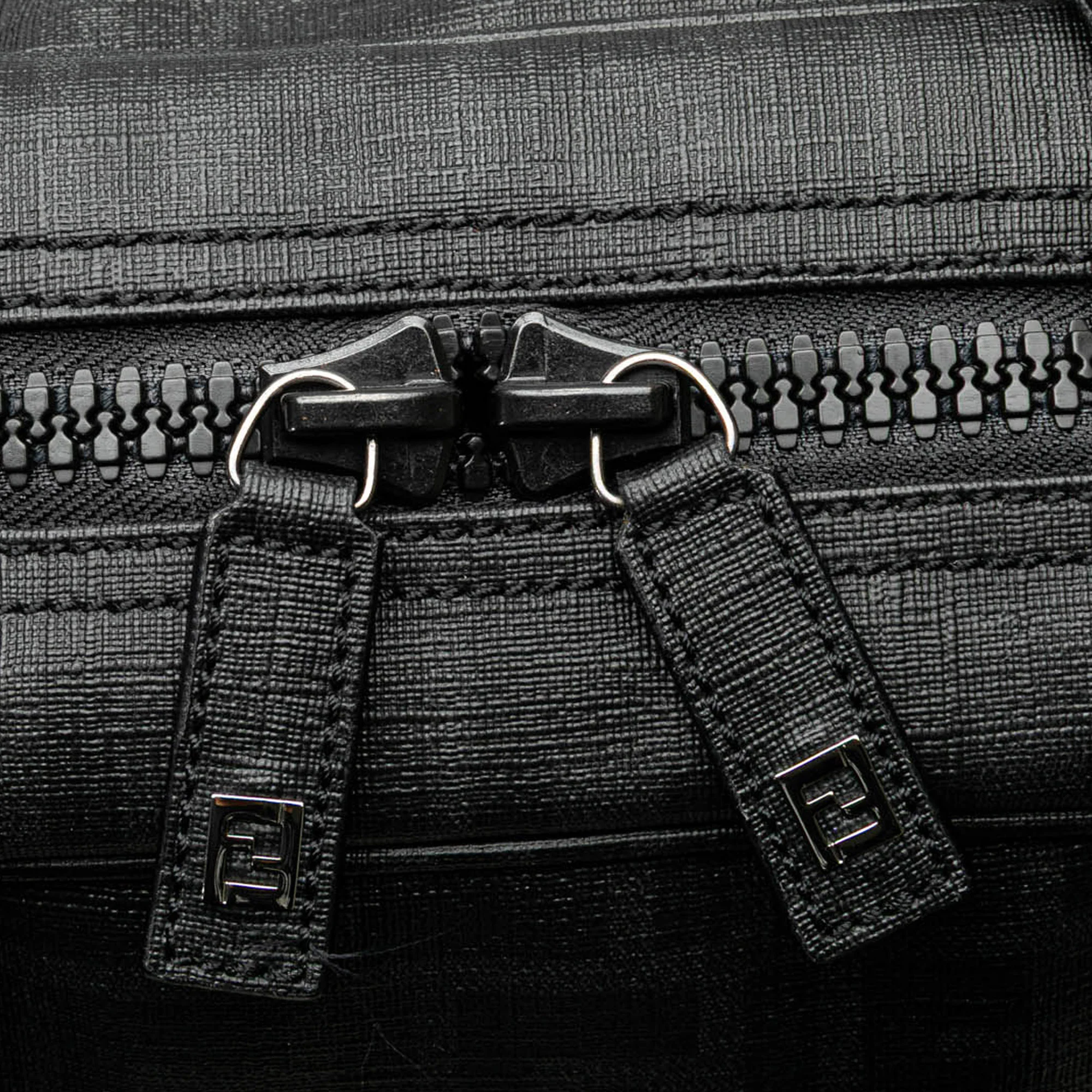 Fendi | Pre-Owned Zucca Coated Canvas Handbag | Gray/Dark Gray - Image 9